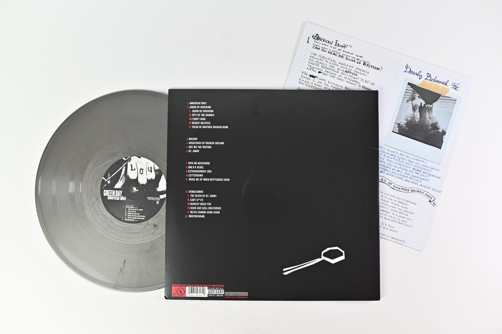 Green Day - American Idiot on Reprise Ltd Silver Vinyl Reissue