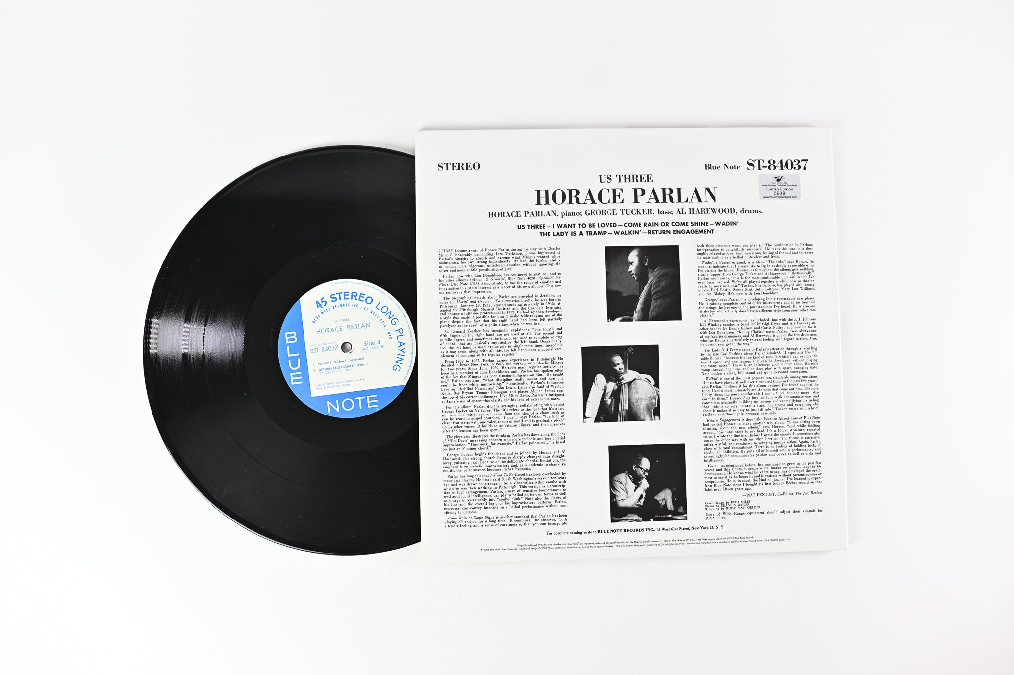 Horace Parlan - Us Three on Blue Note Ltd Music Matters 45 RPM Reissue