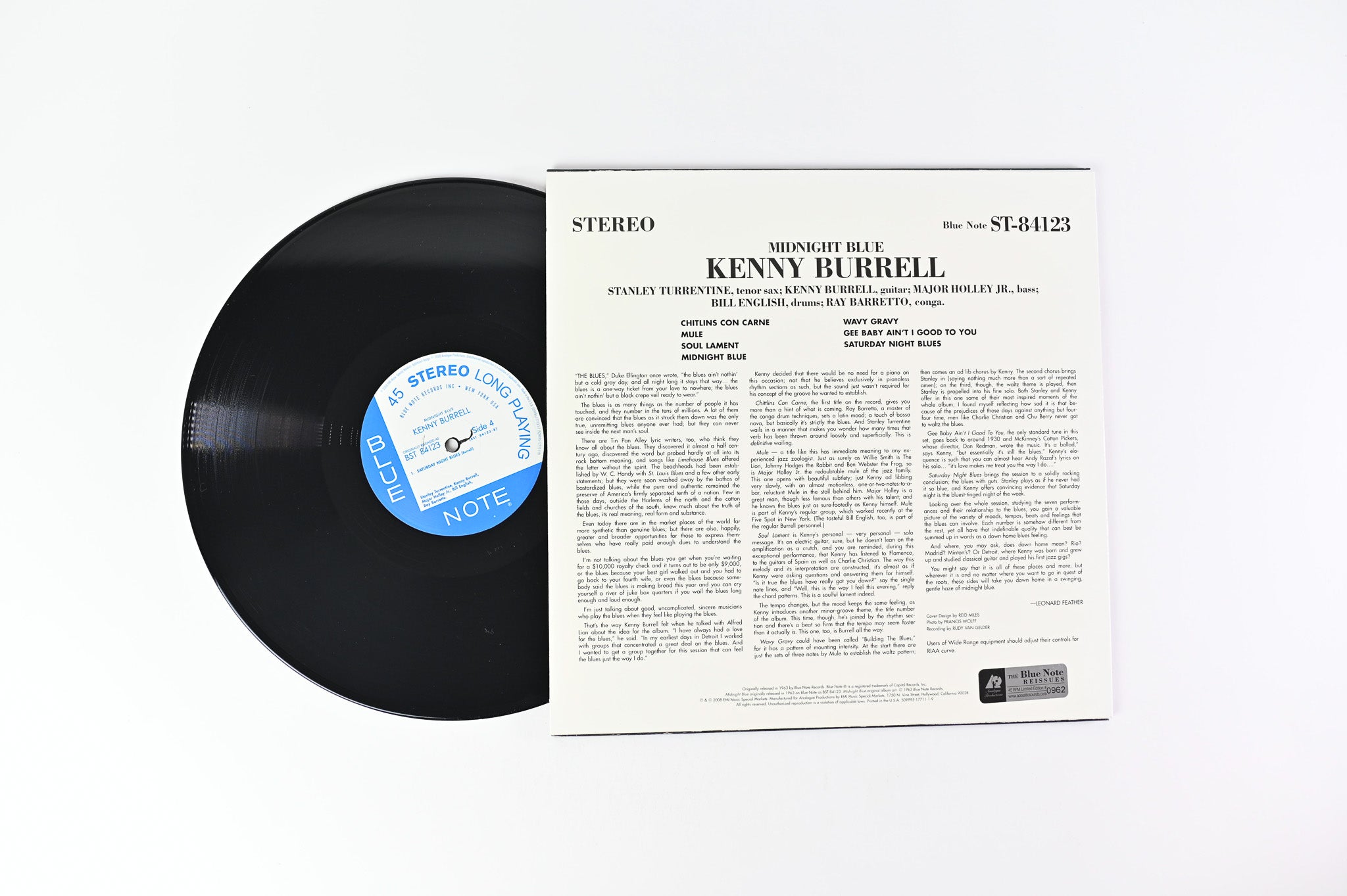 Kenny Burrell - Midnight Blue on Blue Note Analogue Productions Ltd Numbered Reissue
