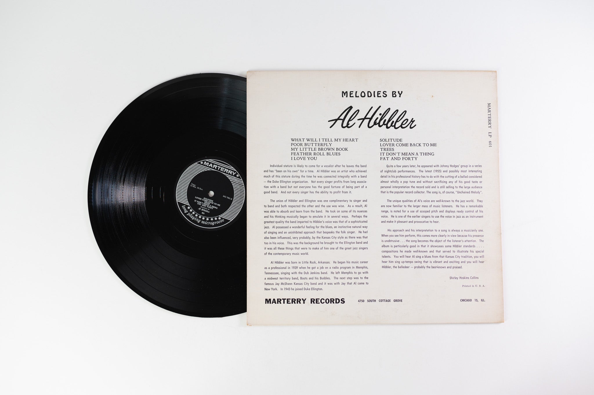Al Hibbler - Melodies By Al Hibbler on Marterry Records