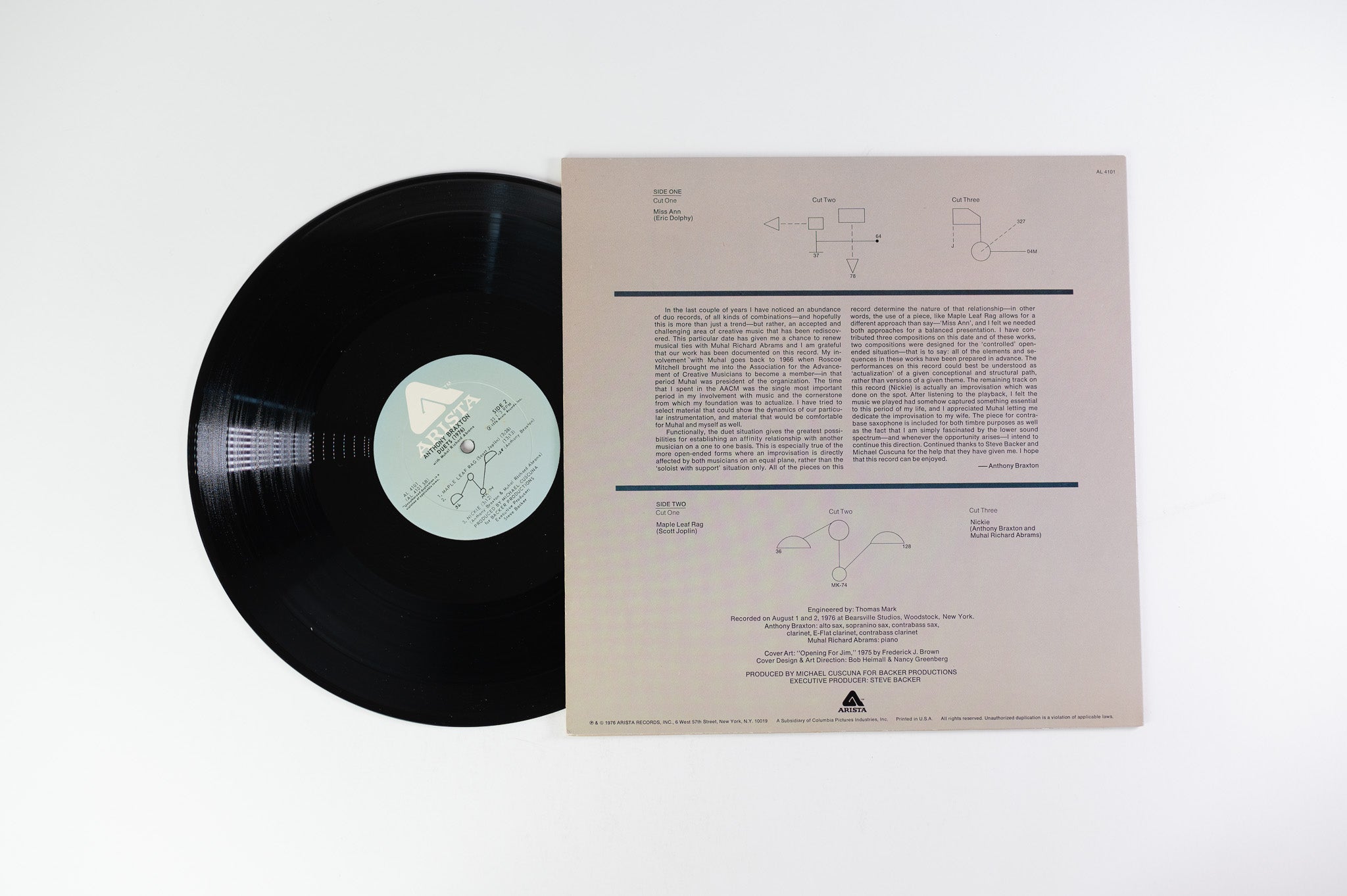 Anthony Braxton - Duets 1976 on Arista