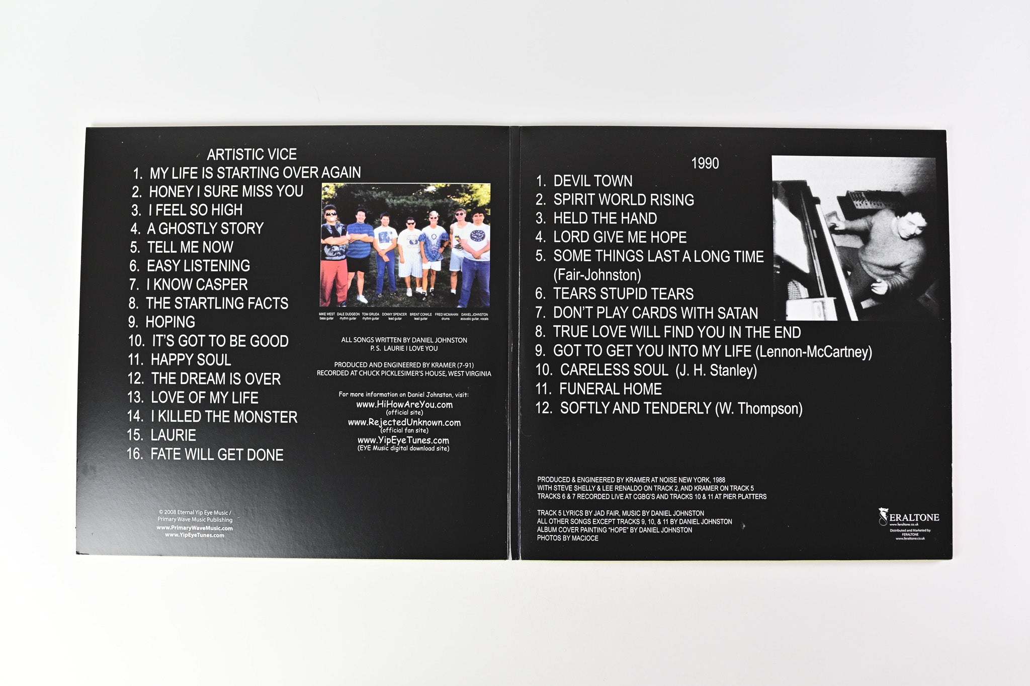 Daniel Johnston - Artistic Vice / 1990 on Feraltone Reissue