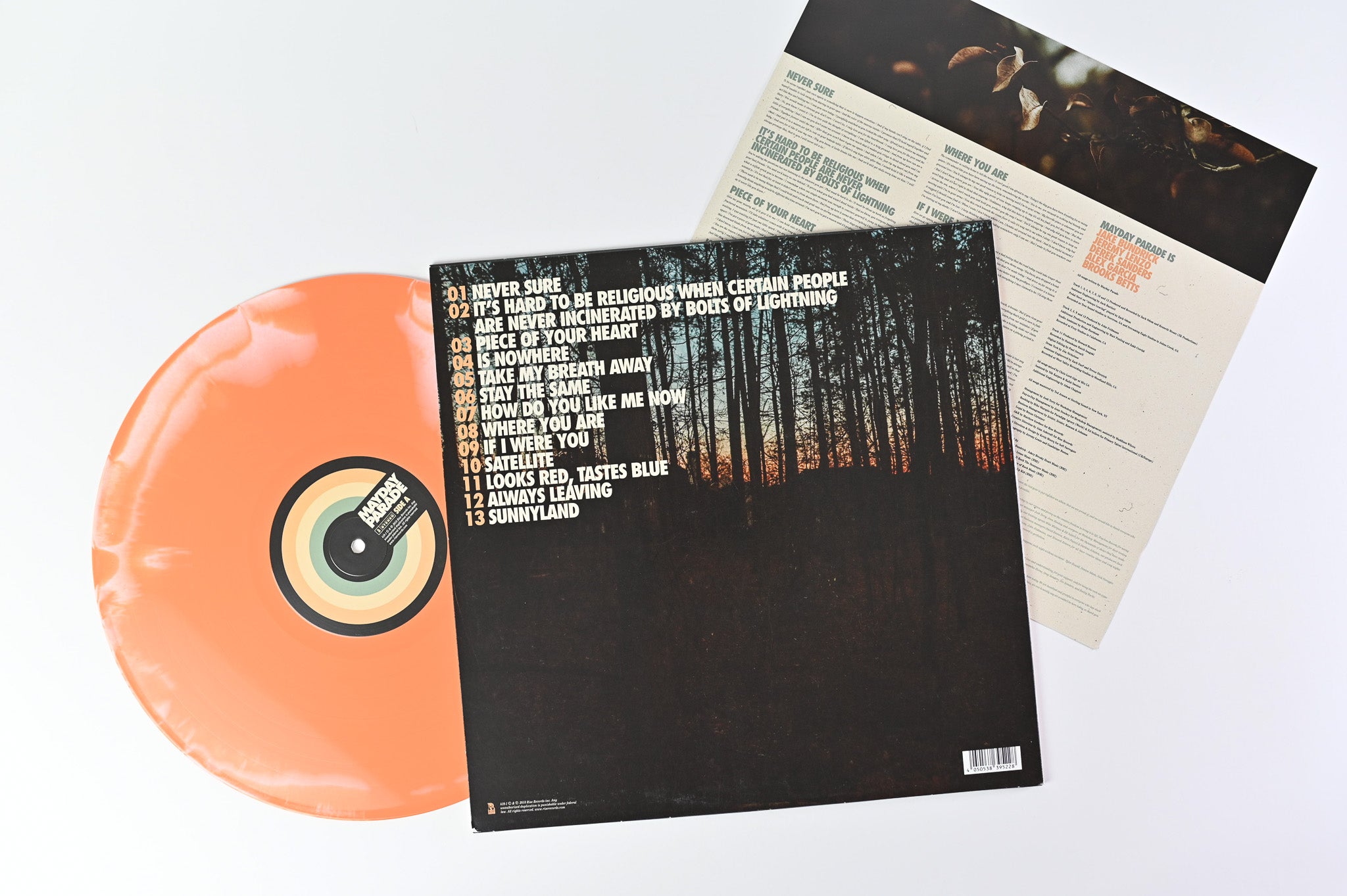 Mayday Parade - Sunnyland on Rise Ltd Orange & White Swirl