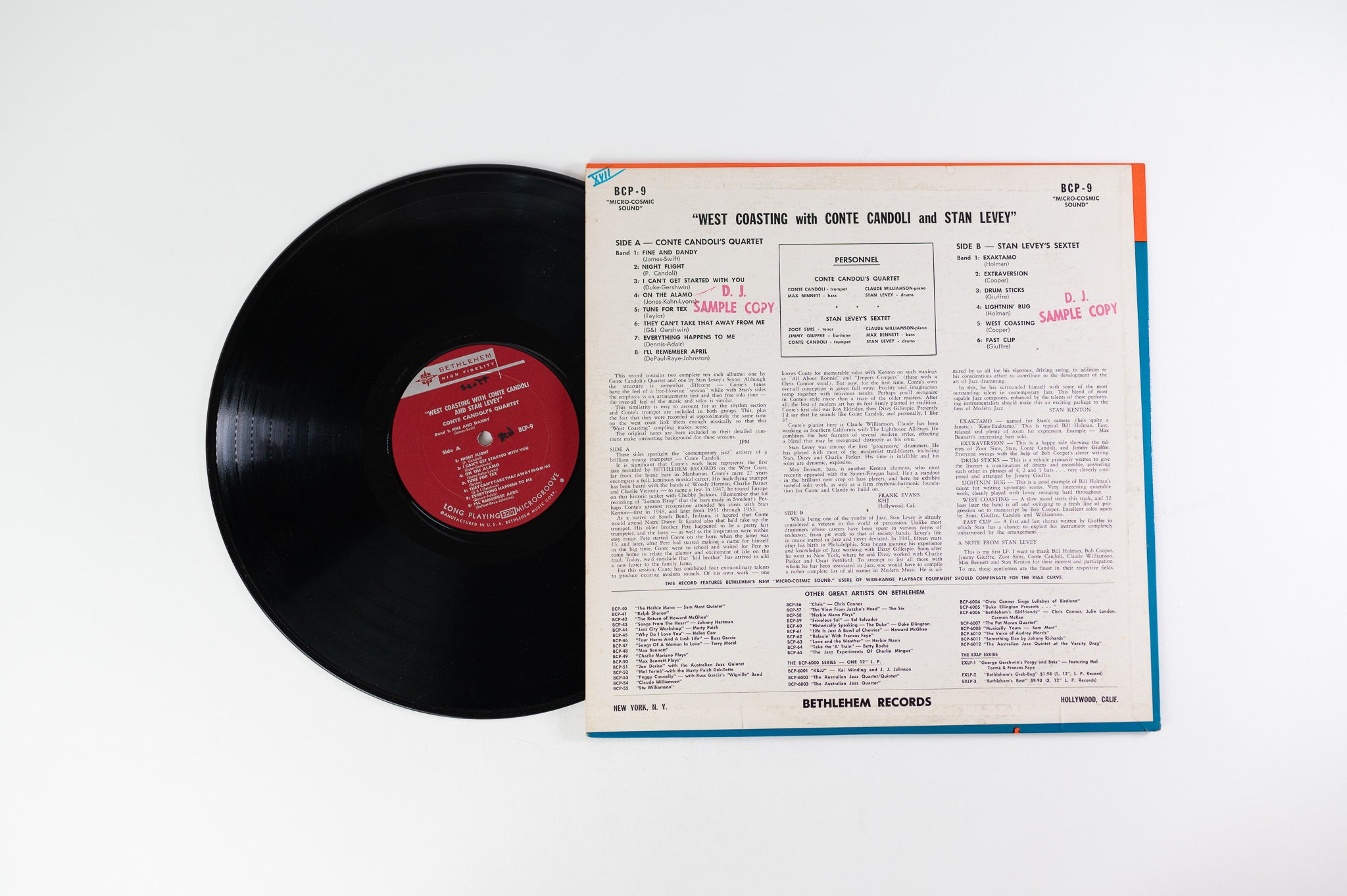 The Conte Candoli Quartet - West Coasting With Conte Candoli And Stan Levey on Bethlehem Records