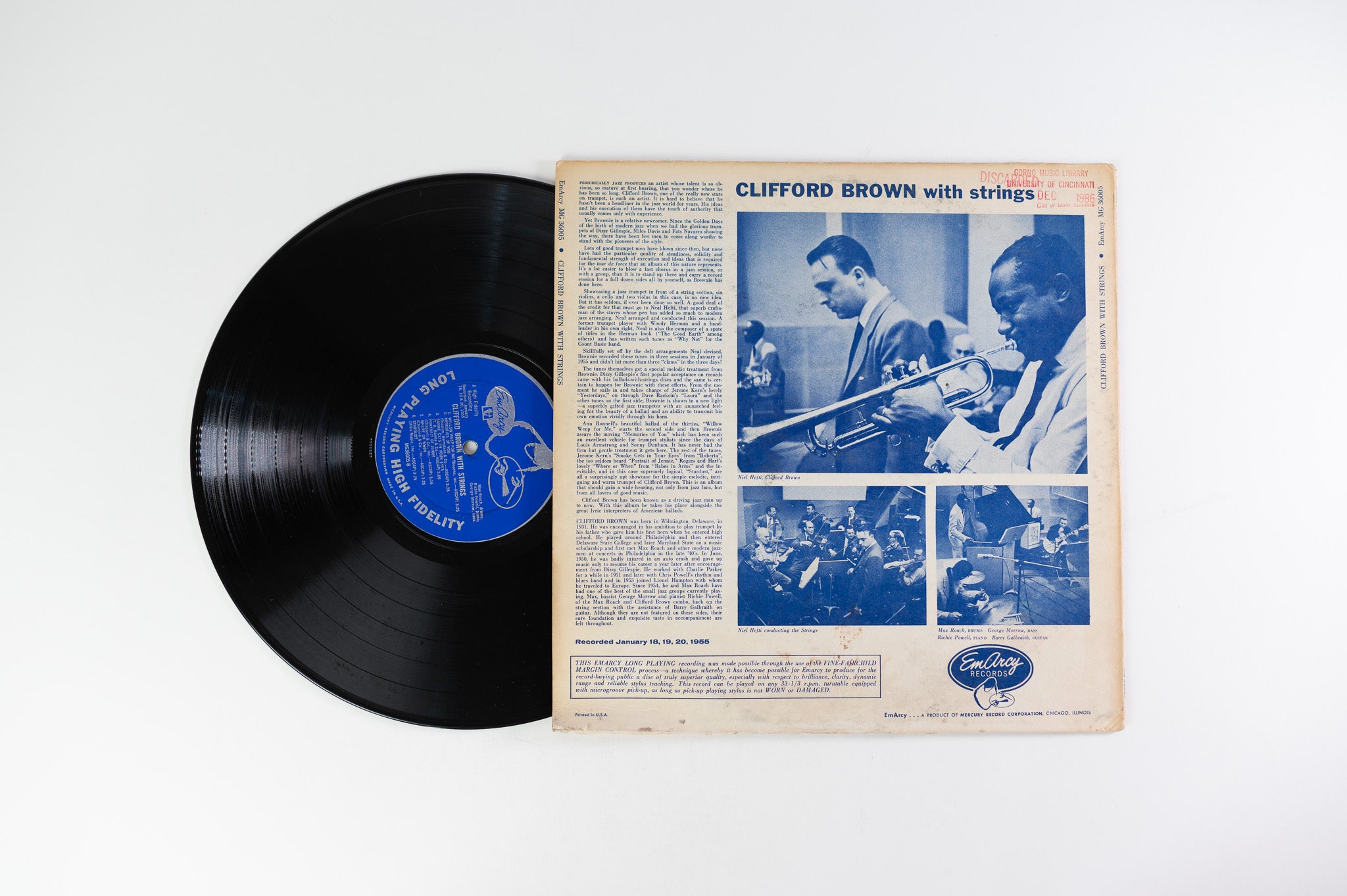 Clifford Brown - Clifford Brown With Strings on EmArcy - Mono