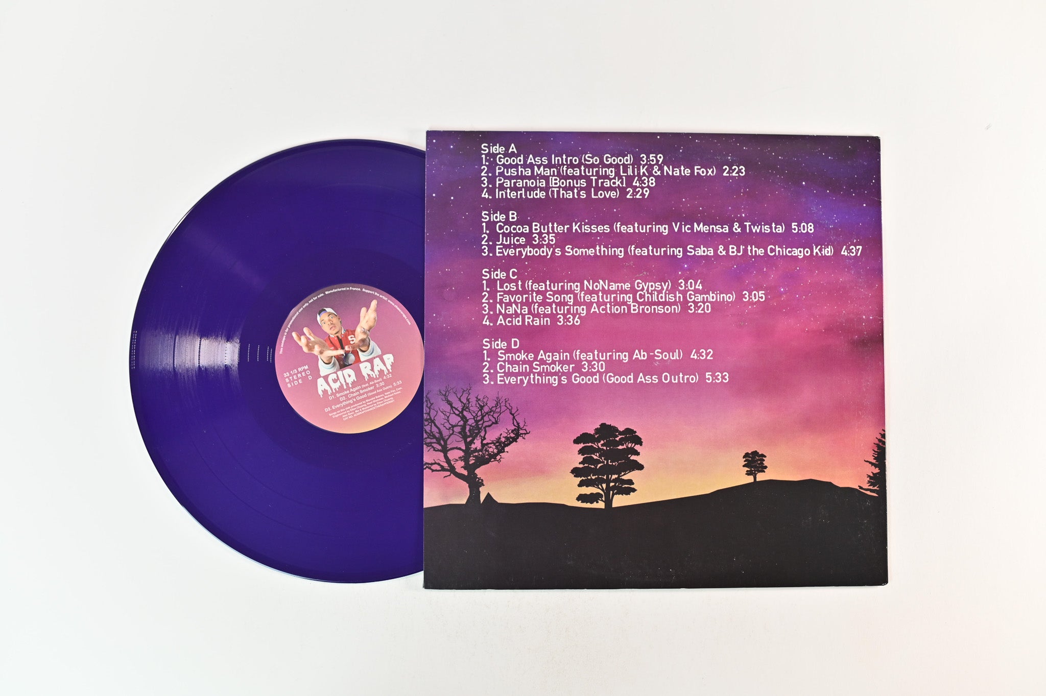 Chance The Rapper - Acid Rap Purple Vinyl Unofficial Pressing
