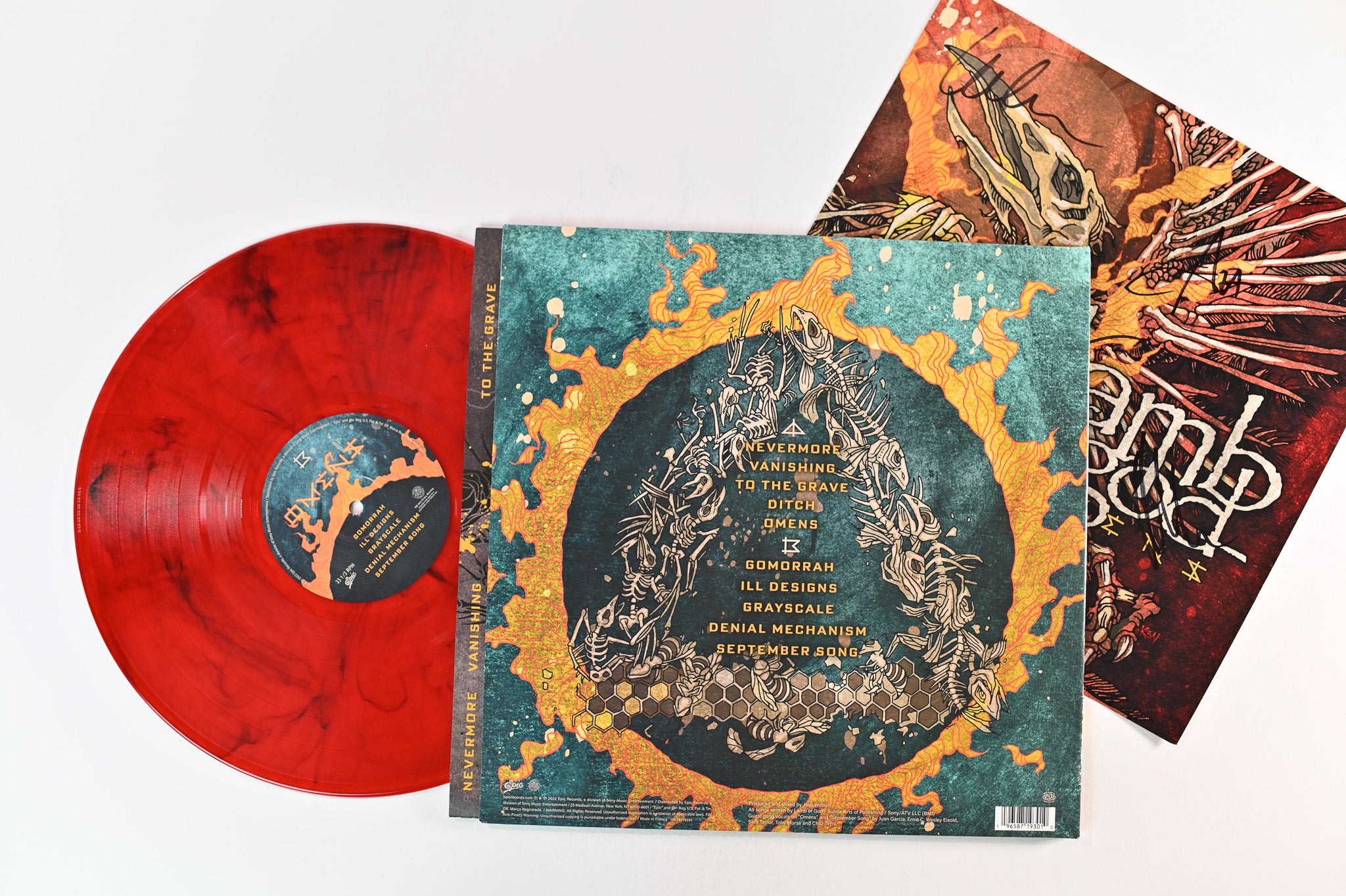 Lamb Of God - Omens on Epic Ltd Red Black Marble