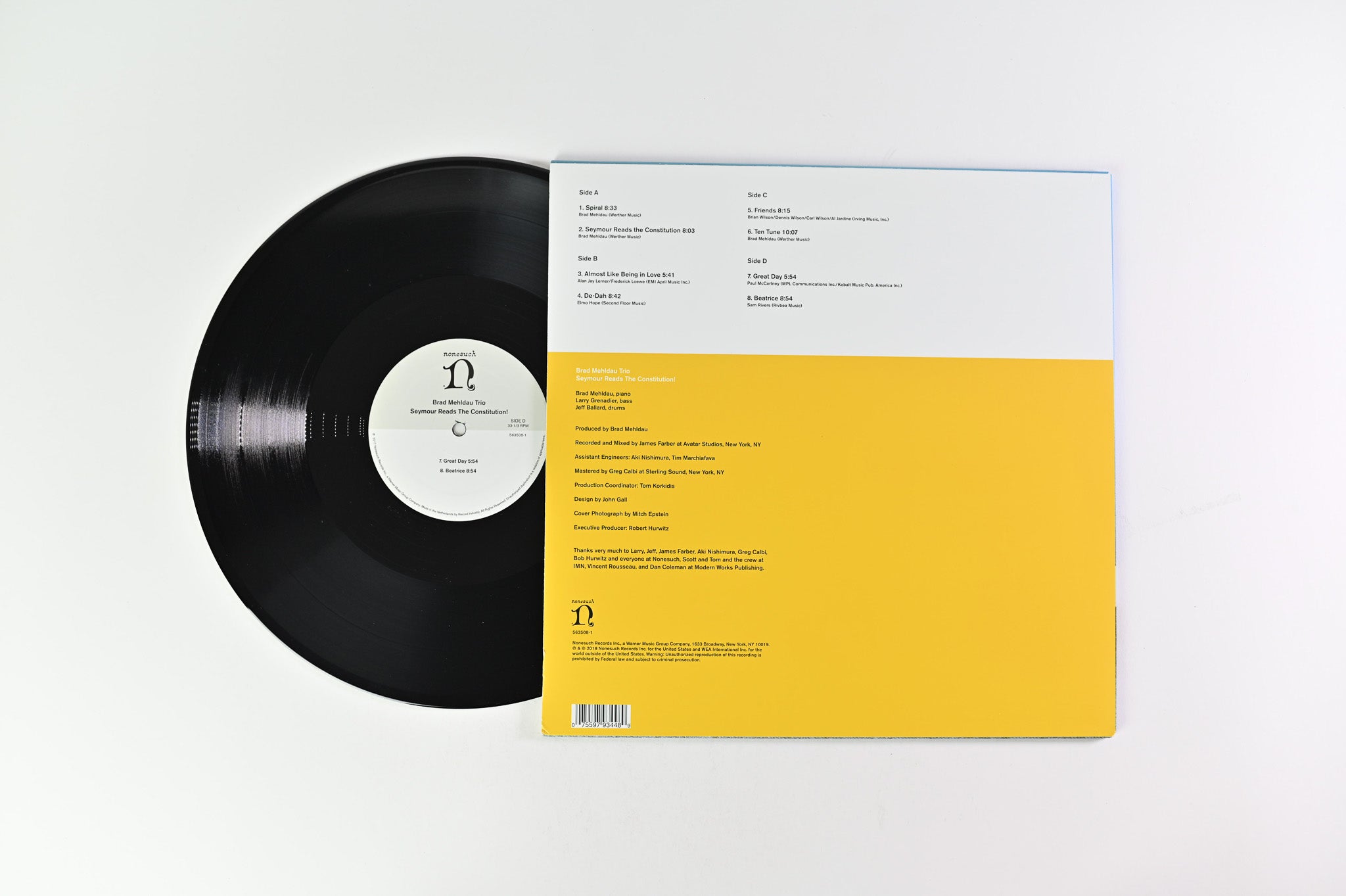 Brad Mehldau Trio - Seymour Reads The Constitution! on Nonesuch