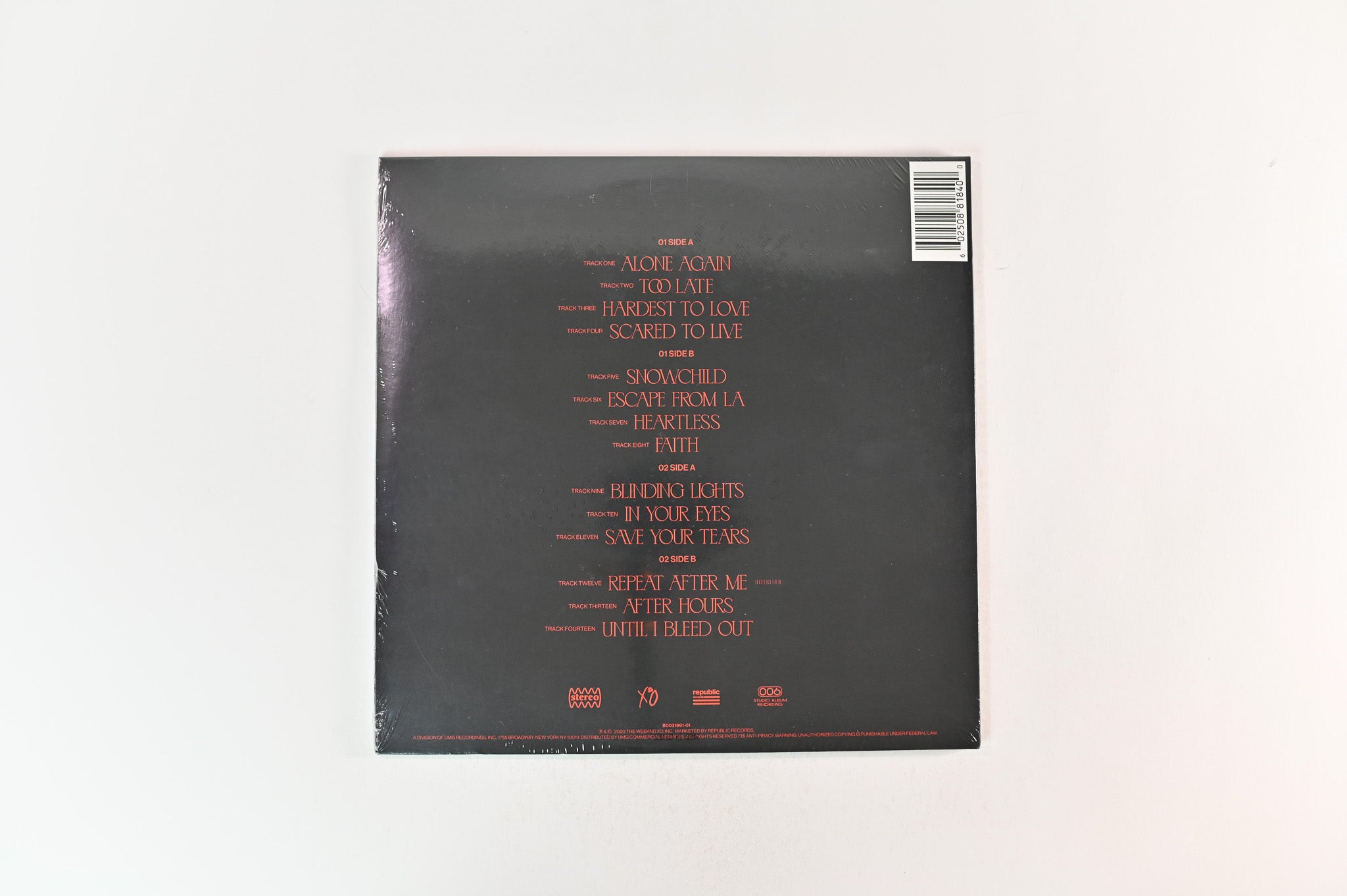 The Weeknd - After Hours on XO Sealed