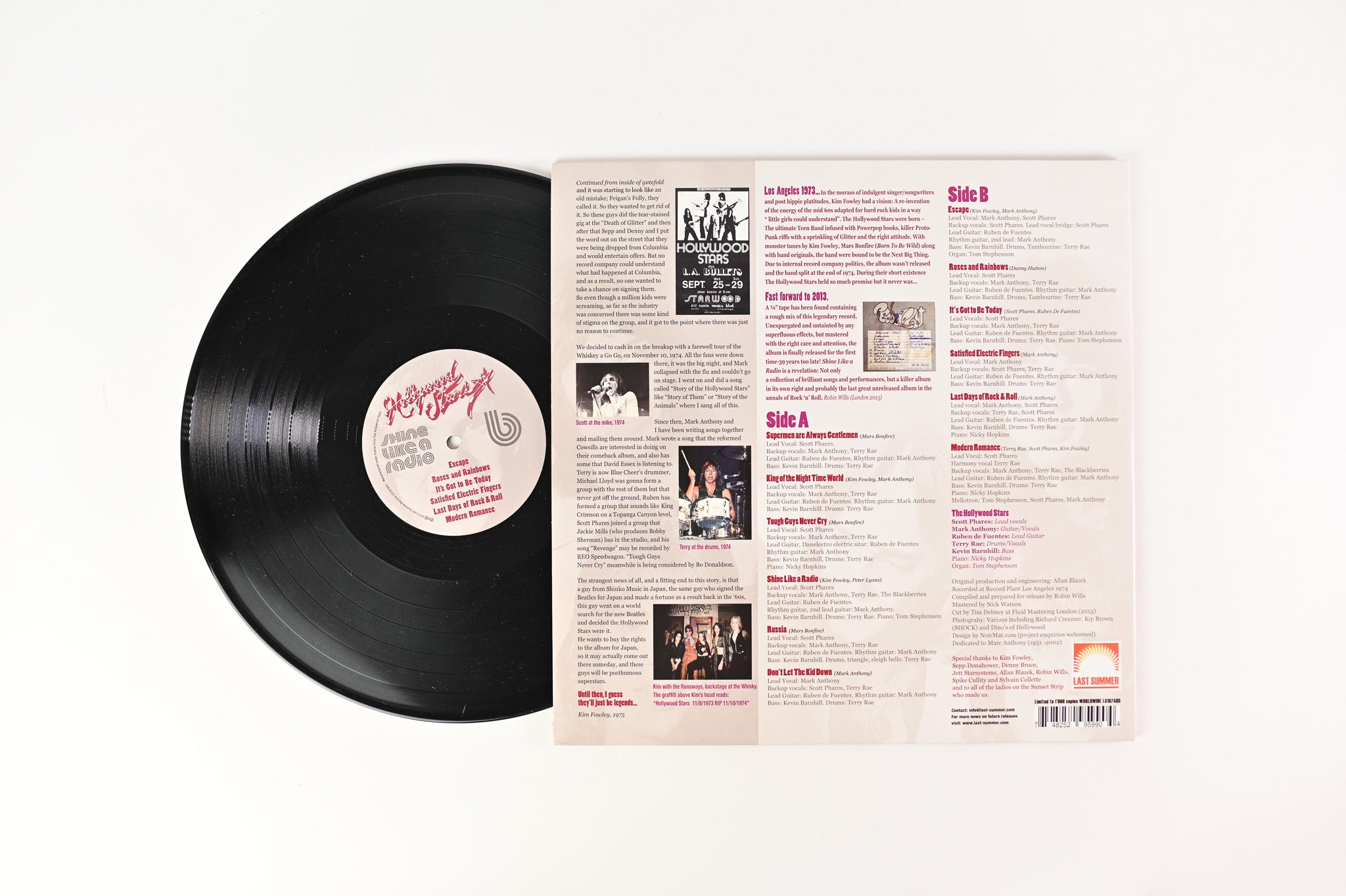 The Hollywood Stars - Shine Like A Radio - The Great Lost 1974 Album on Last Summer Ltd Gatefold