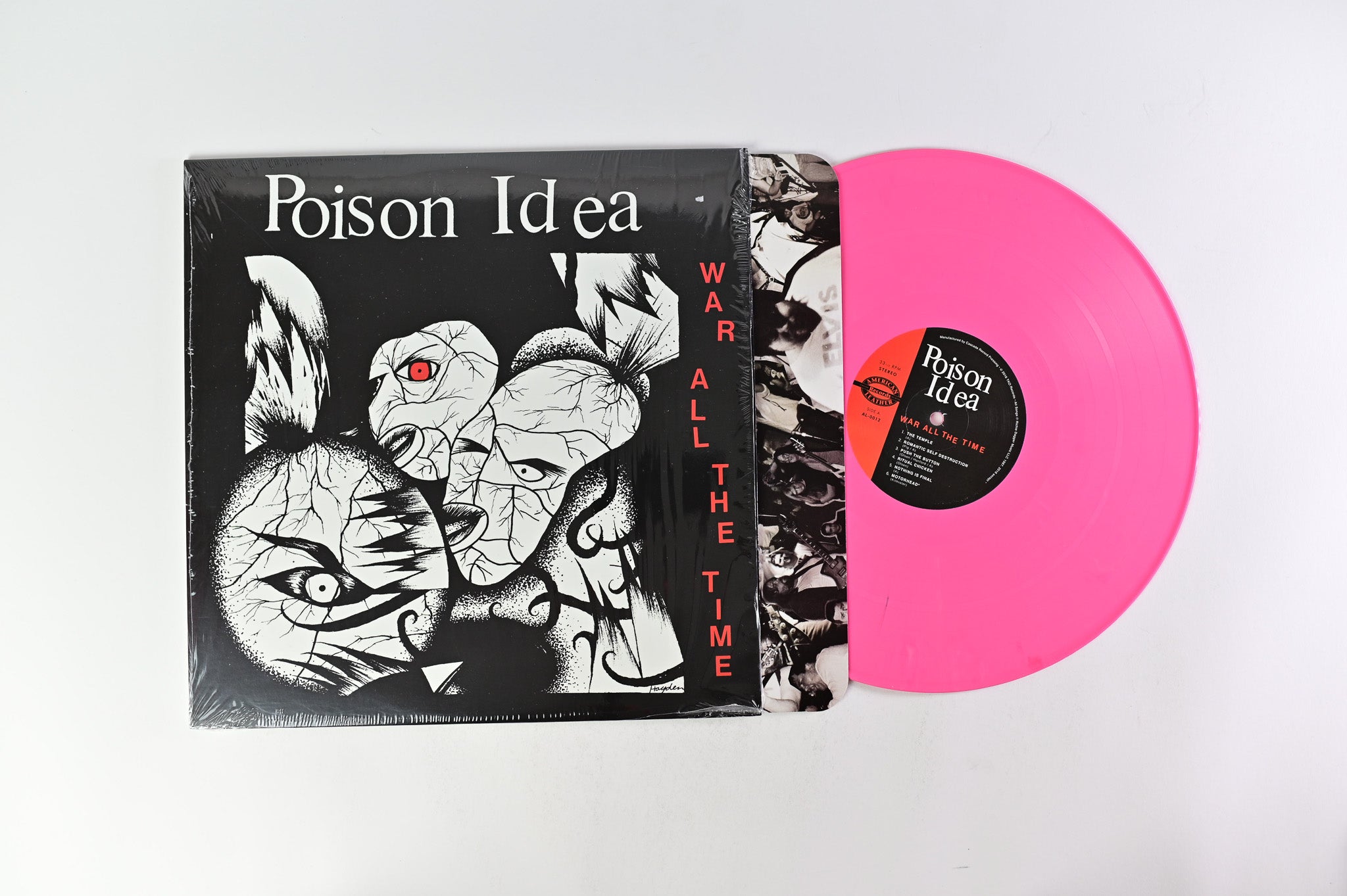 Poison Idea - War All The Time on TKO Records - Hot Pink Vinyl
