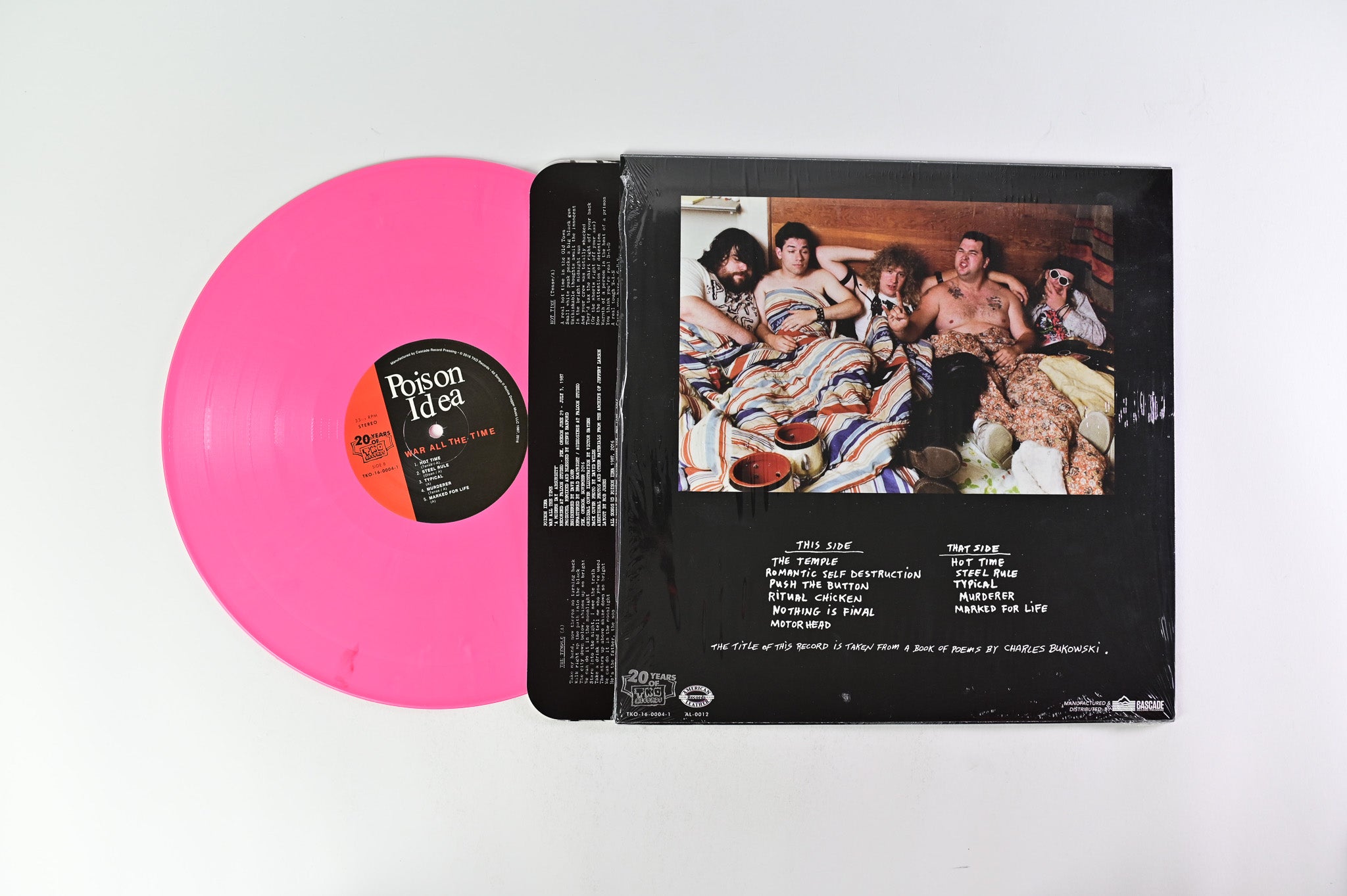 Poison Idea - War All The Time on TKO Records - Hot Pink Vinyl