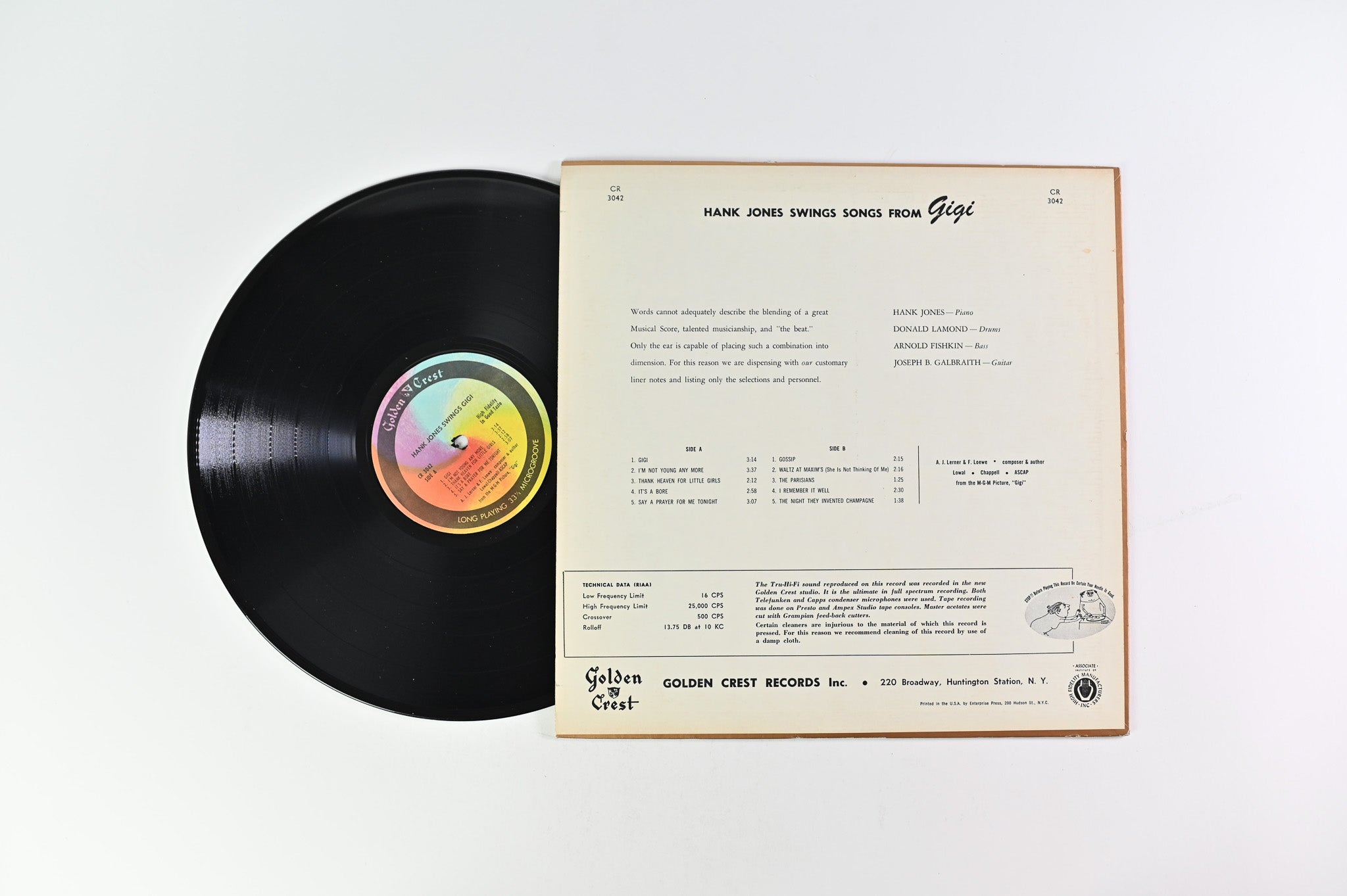 Hank Jones - Swings Songs From Lerner and Loewes' Gigi on Golden Crest