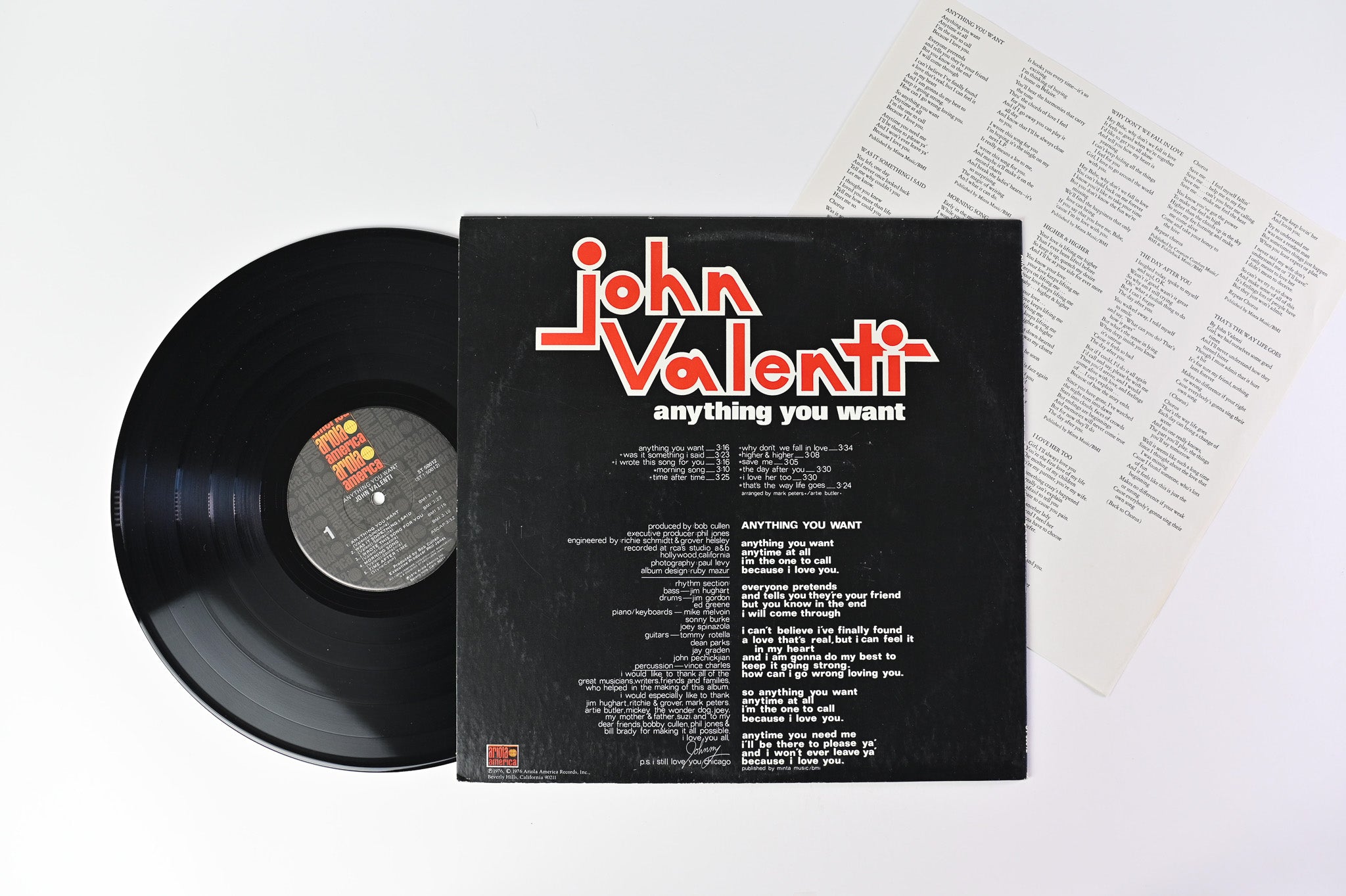 John Valenti - Anything You Want on Ariola America