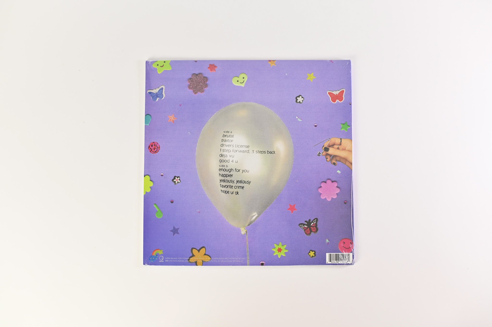 Olivia Rodrigo - Sour on Geffen Clear Crystal Vellum Vinyl Sealed