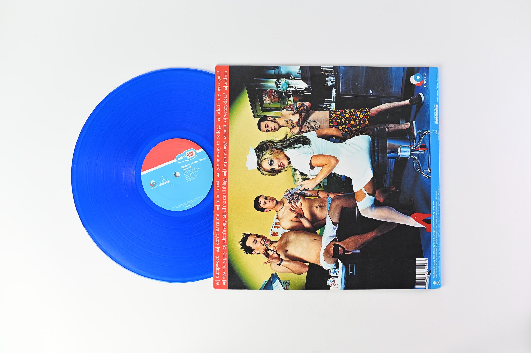 Blink-182 - Enema Of The State on Universal Ltd Blue Translucent Reissue