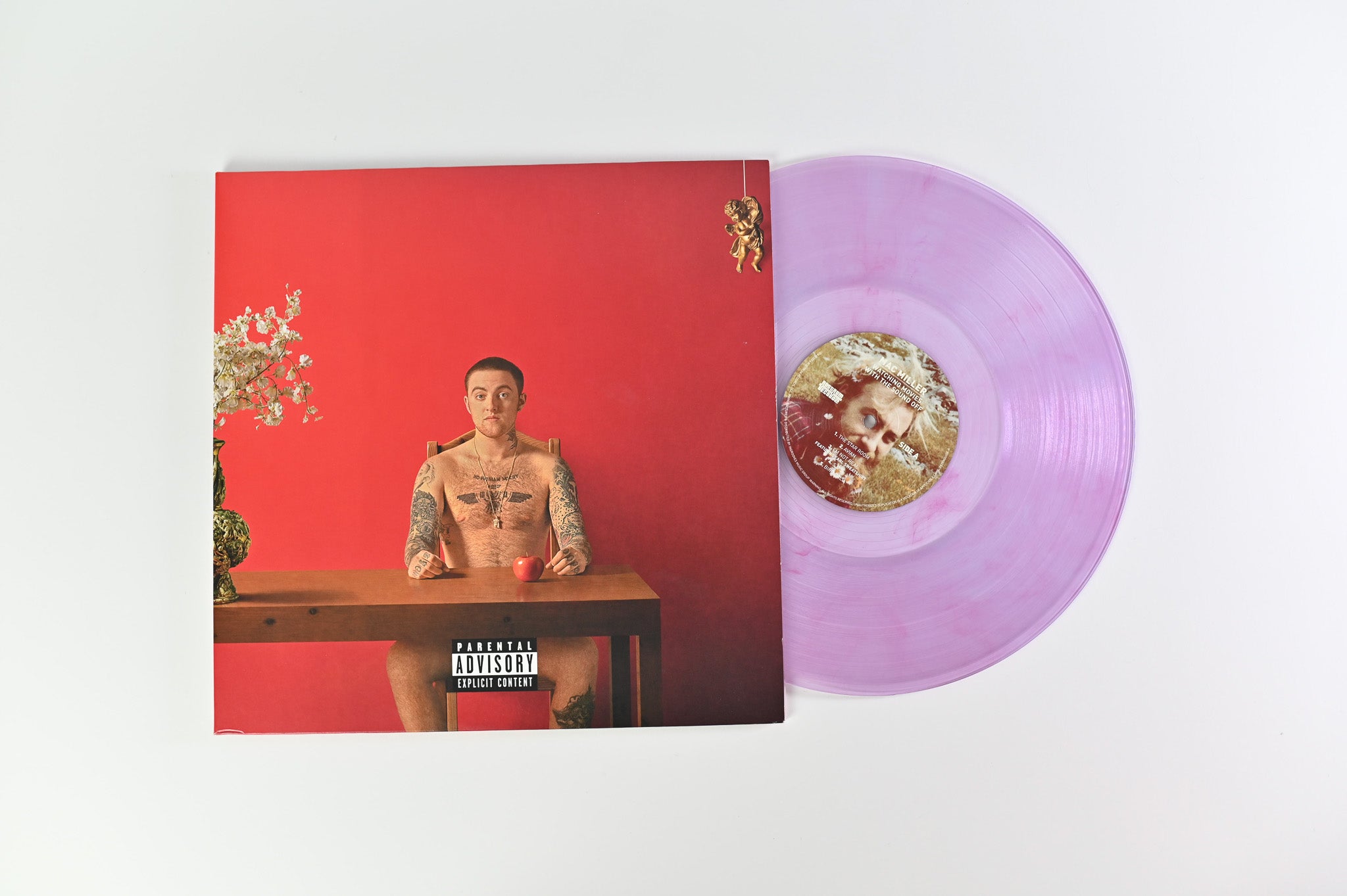 Mac Miller - Watching Movies With The Sound Off on Rostrum Ltd Clear With Red Marble Reissue