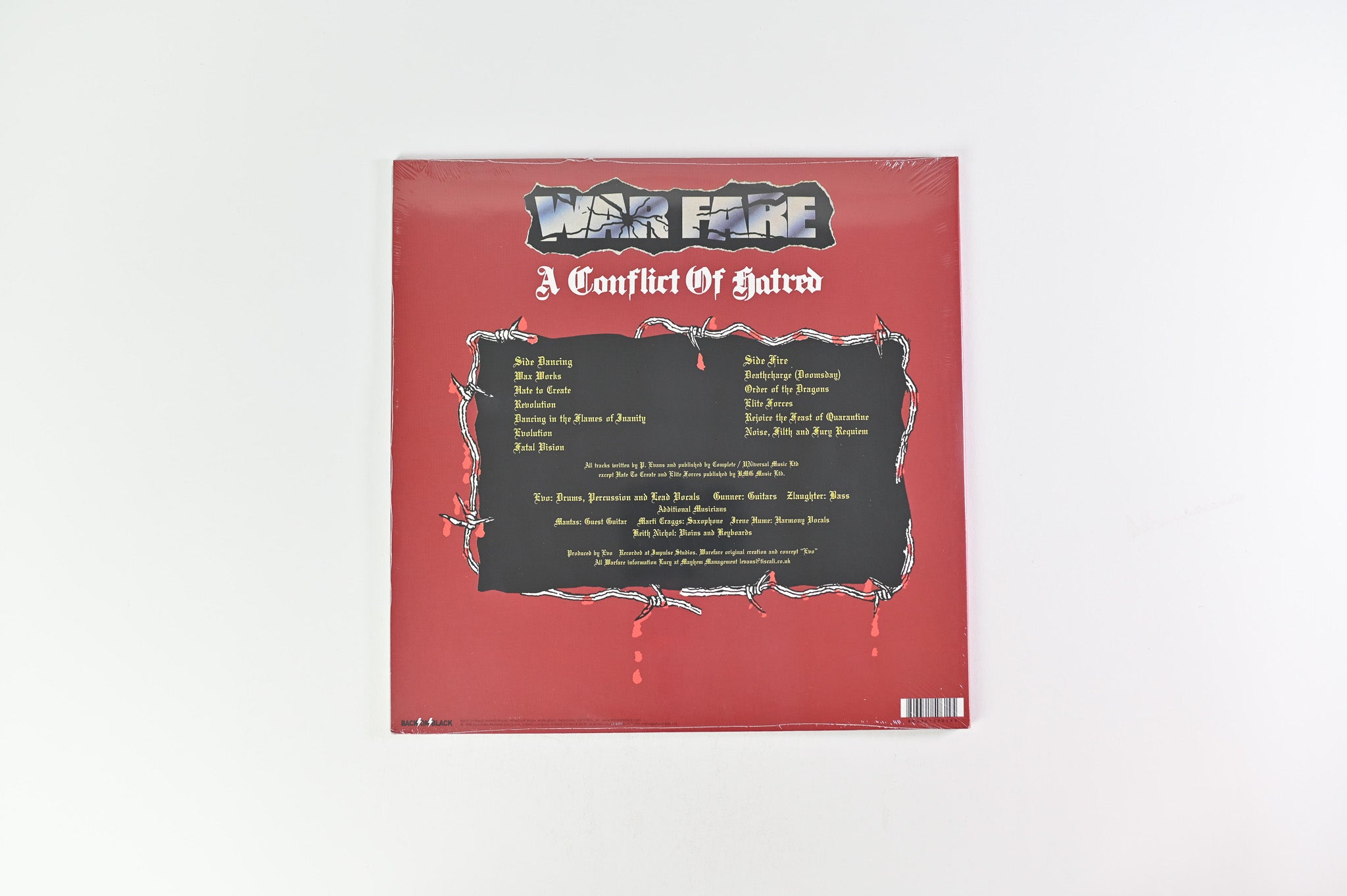 Warfare - A Conflict Of Hatred on Back on Black Ltd White Vinyl Reissue Sealed