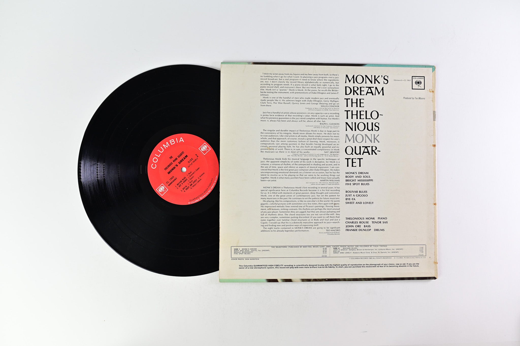 The Thelonious Monk Quartet - Monk's Dream on Columbia 2 Eye Mono