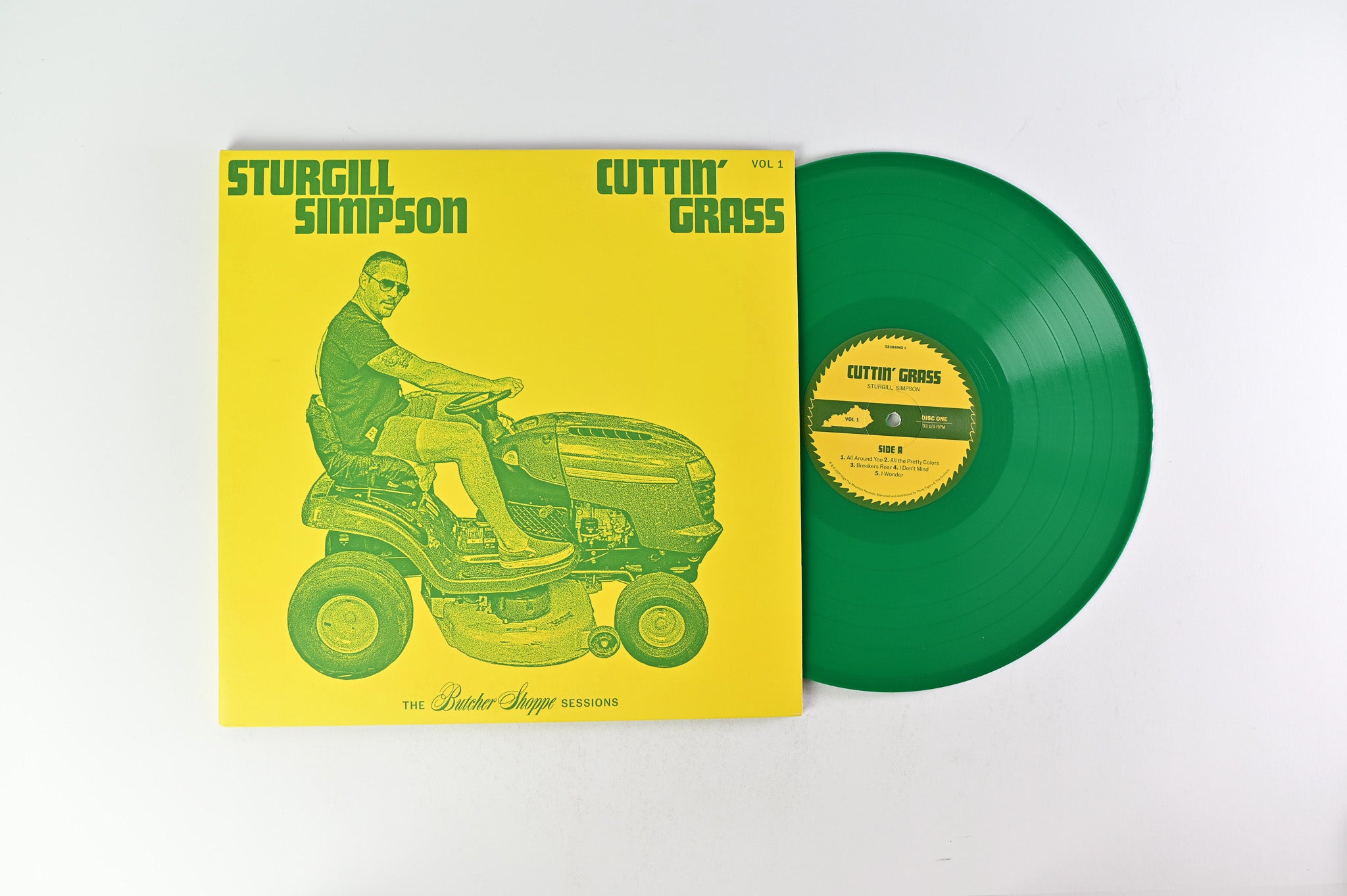 Sturgill Simpson - Cuttin' Grass Vol. 1 (The Butcher Shoppe Sessions) on Hight Top Mountain Records Green & Yellow Vinyl