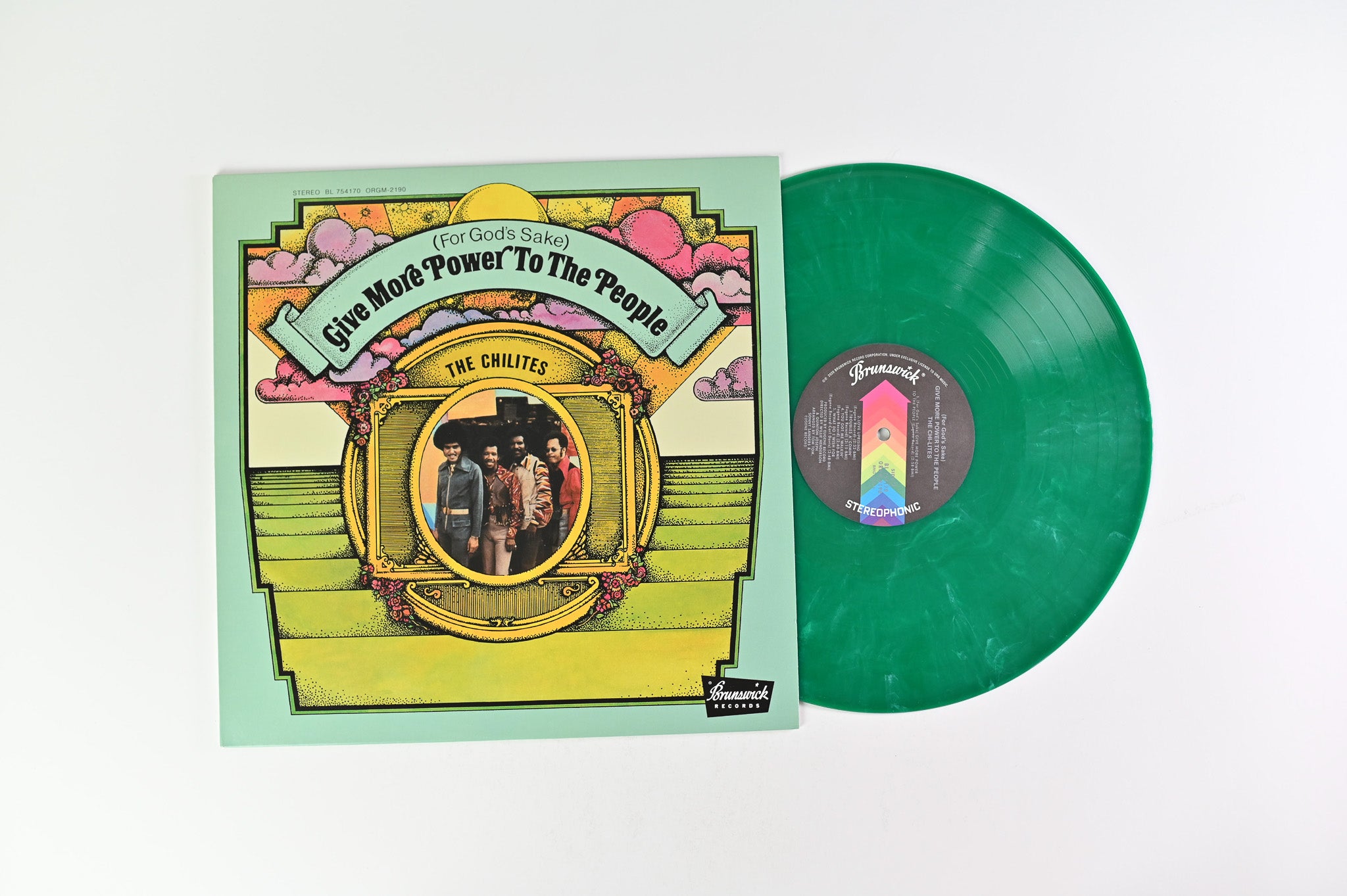 The Chi-Lites - (For God's Sake) Give More Power To The People on Brunswick ORG Ltd Green Vinyl
