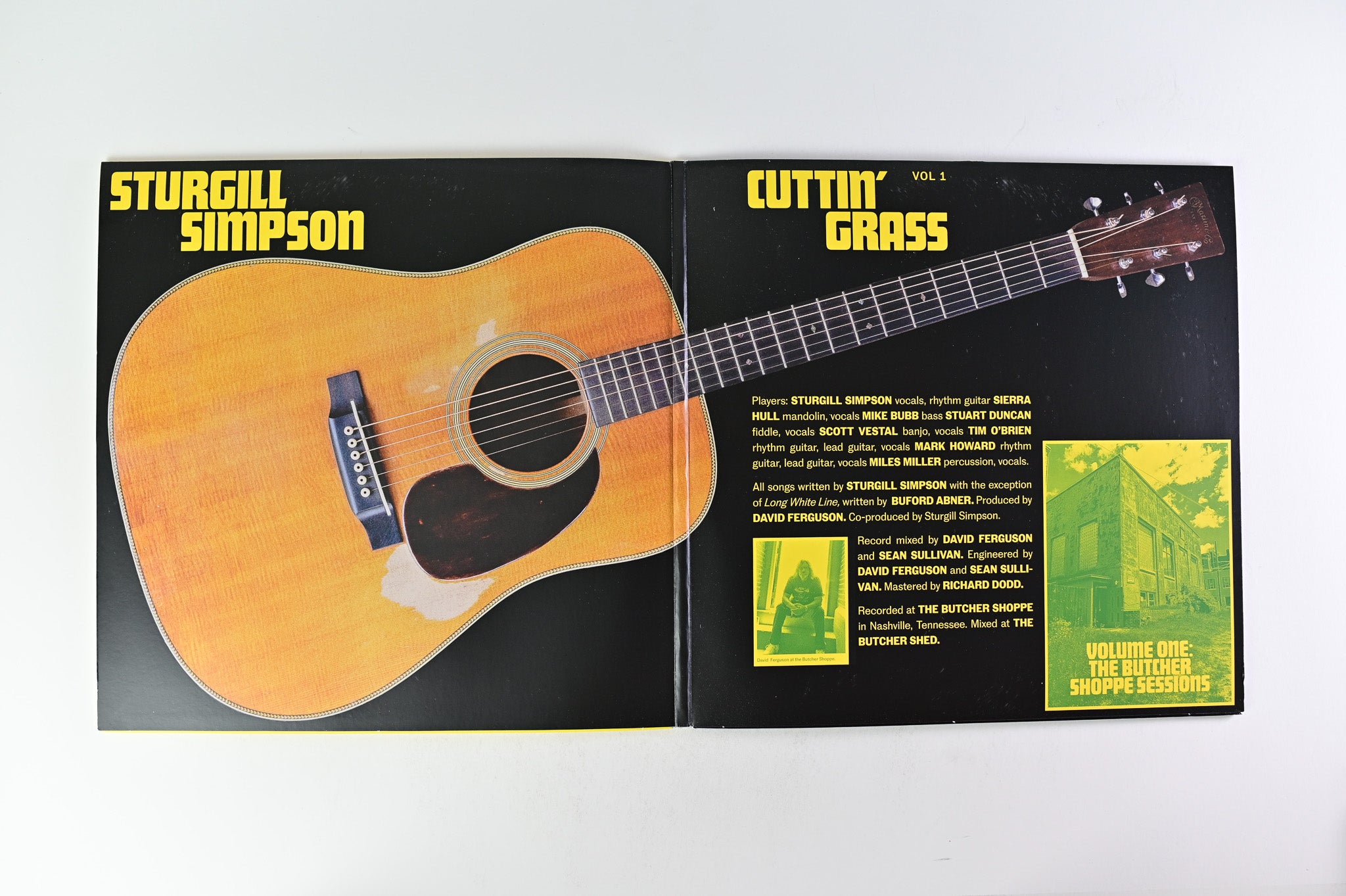 Sturgill Simpson - Cuttin' Grass Vol. 1 (The Butcher Shoppe Sessions) on Hight Top Mountain Records Green & Yellow Vinyl