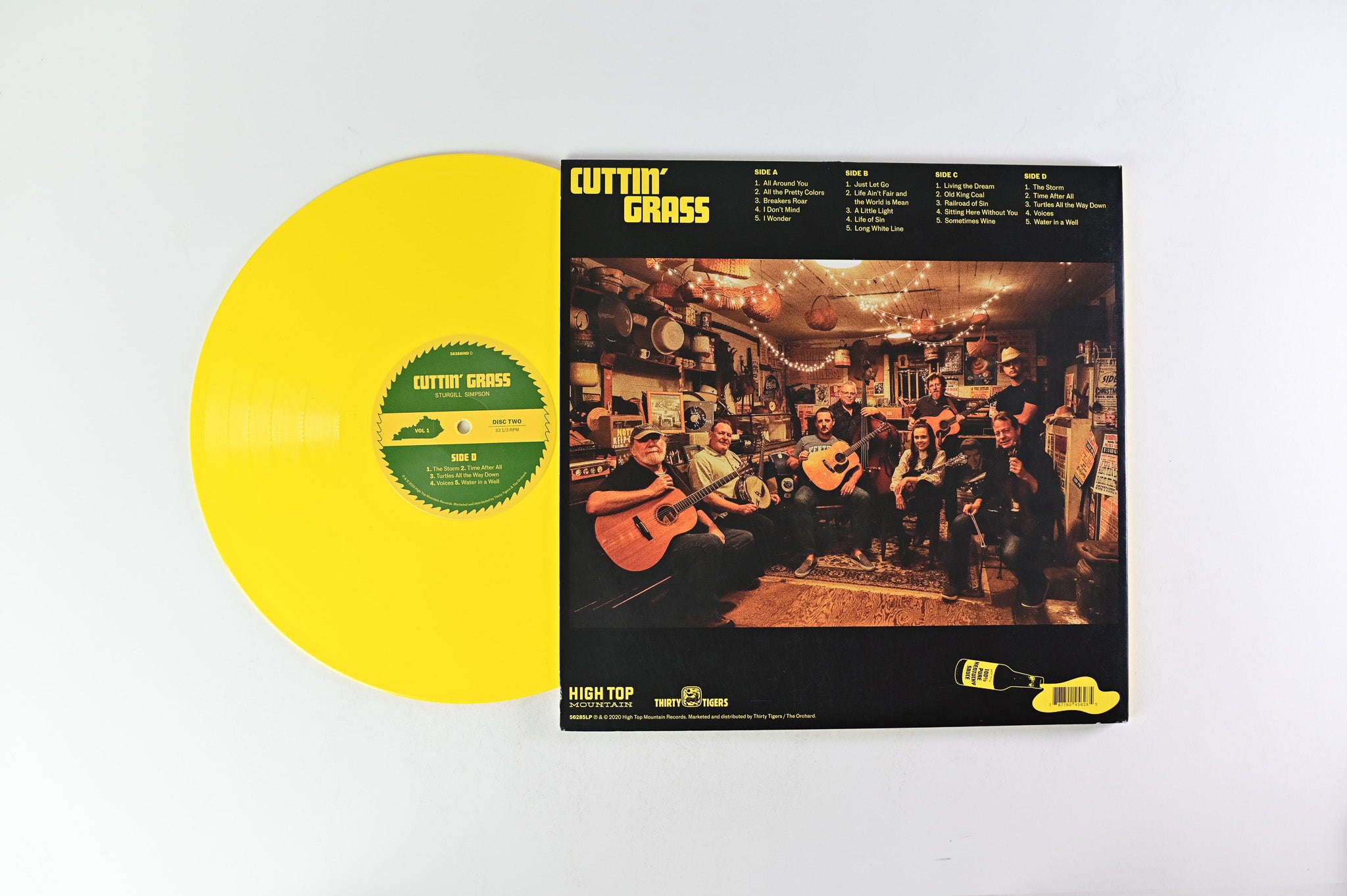 Sturgill Simpson - Cuttin' Grass Vol. 1 (The Butcher Shoppe Sessions) on Hight Top Mountain Records Green & Yellow Vinyl