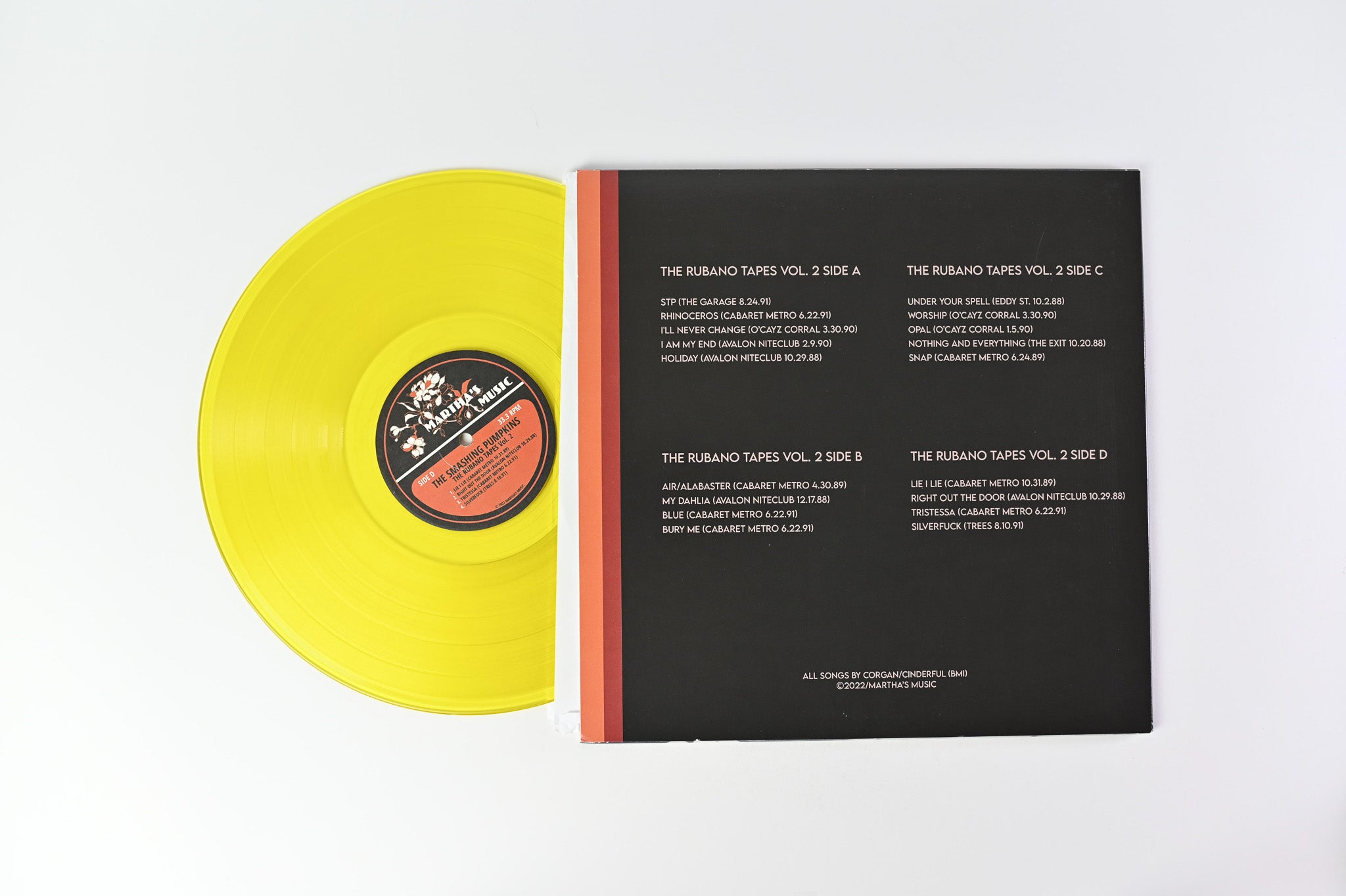 The Smashing Pumpkins - The Rubano Tapes Vol. 2 on Martha's Music Ltd Yellow Mustard Vinyl
