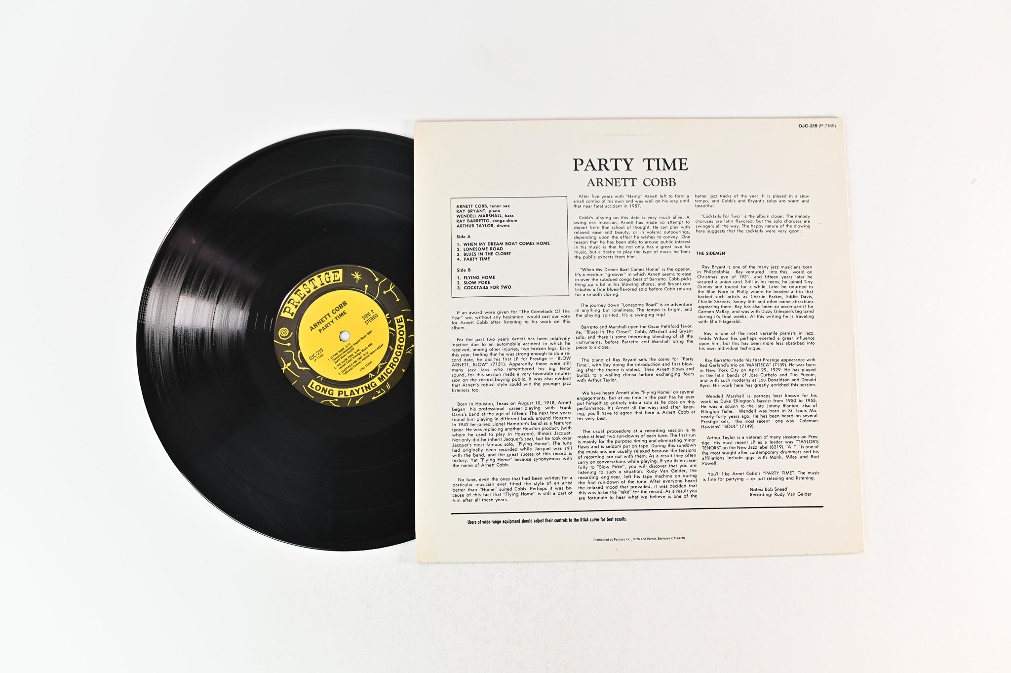 Arnett Cobb - Party Time on Prestige / Original Jazz Classics