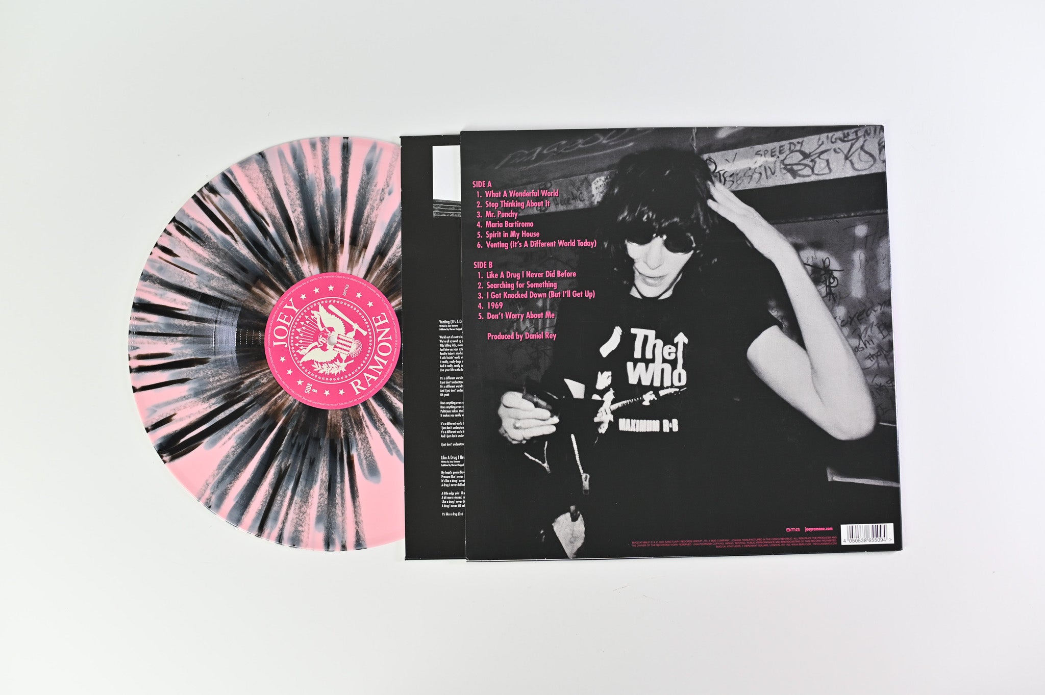 Joey Ramone - Don't Worry About Me on BMG RSD 2021 Ltd Pink & Black Splatter