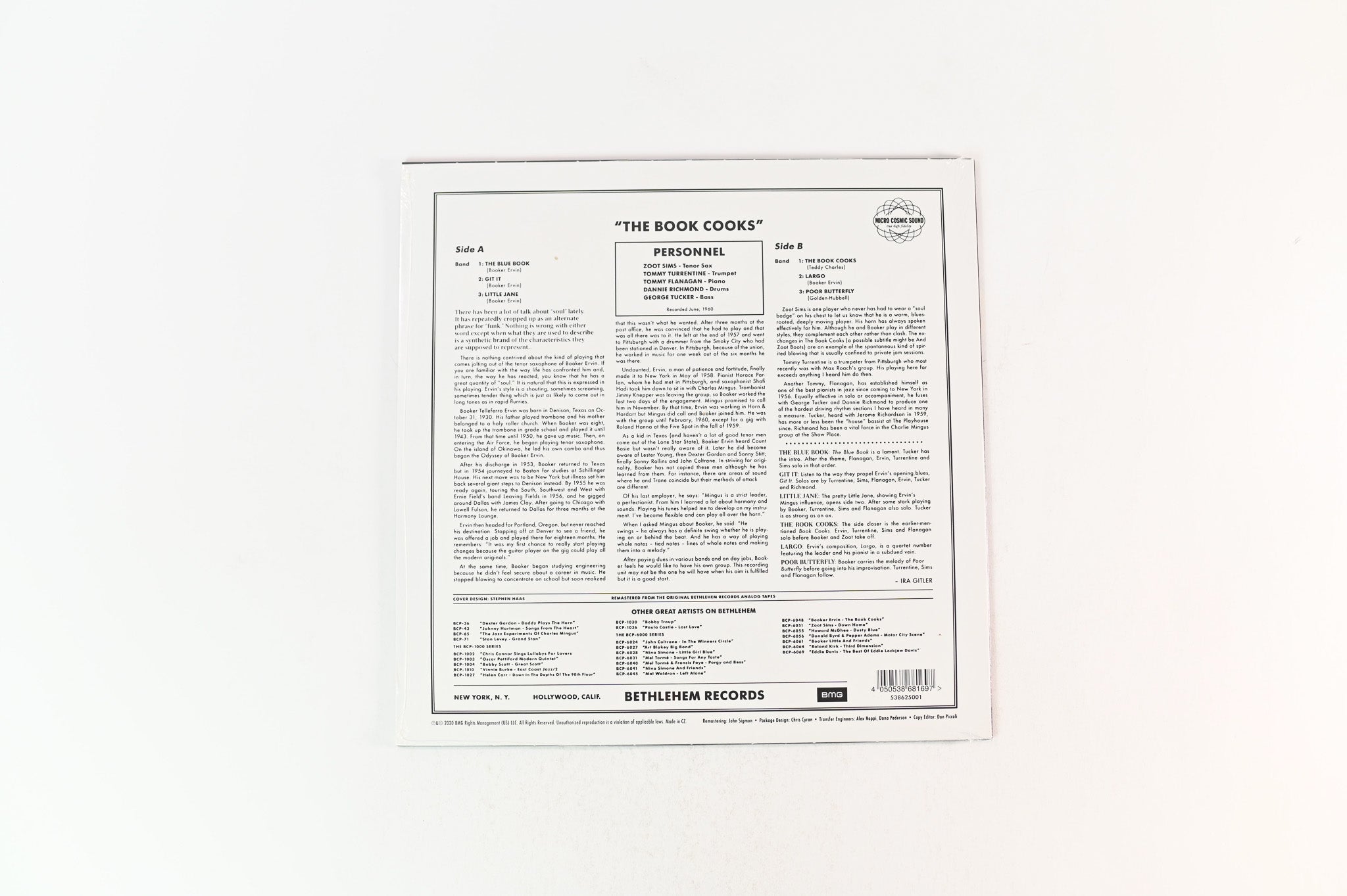 Booker Ervin - The Book Cooks on Bethlehem Records - Sealed