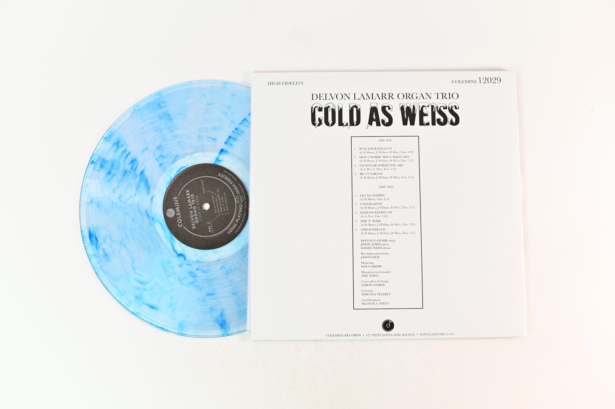 Delvon Lamarr Organ Trio - Cold As Weiss on Colemine Records - Blue Vinyl