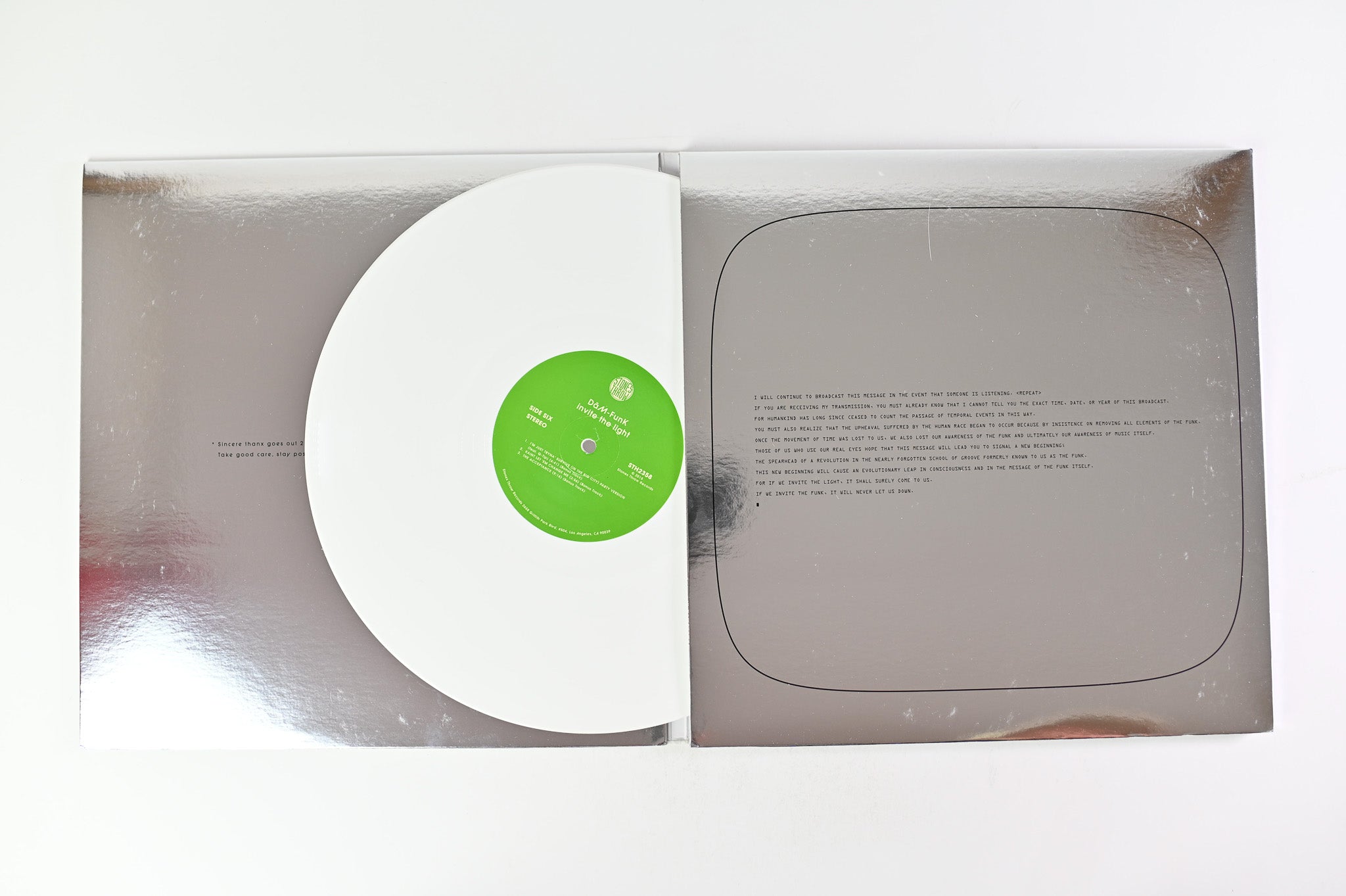 Dam-Funk - Invite The Light on Stones Throw White Vinyl