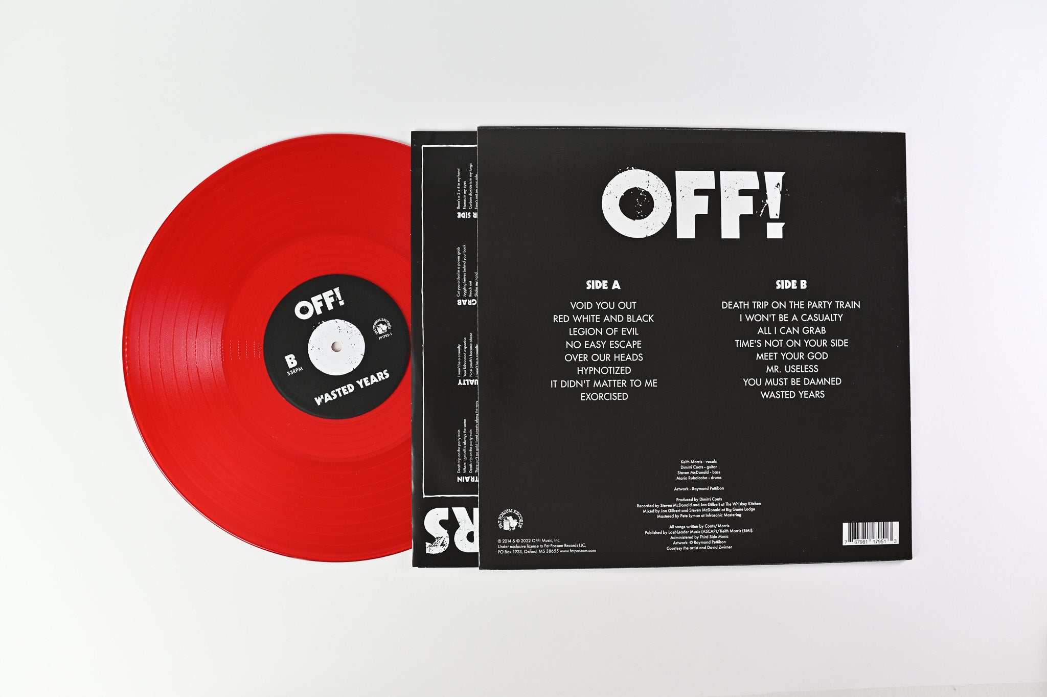 OFF! - Wasted Years on Fat Possum Records - Red Vinyl