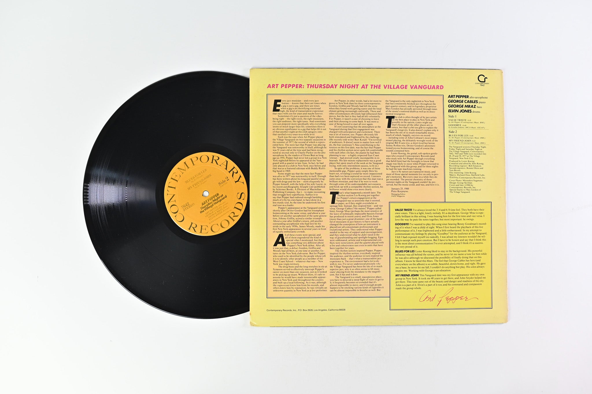 Art Pepper - Thursday Night At The Village Vanguard on Contemporary