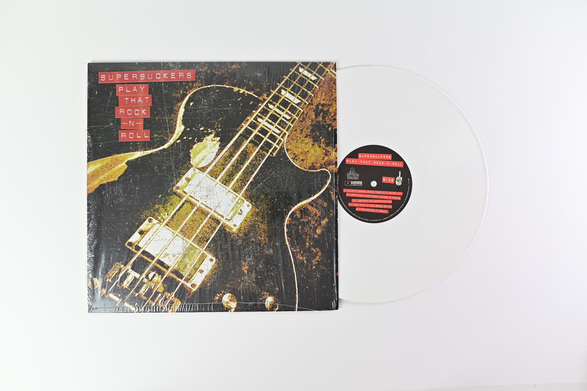 Supersuckers - Play That Rock -N- Roll on Reptilian Records / Acetate Records - White Vinyl