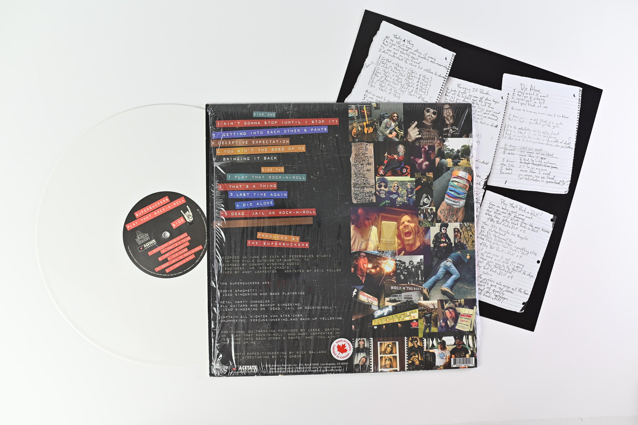 Supersuckers - Play That Rock -N- Roll on Reptilian Records / Acetate Records - White Vinyl