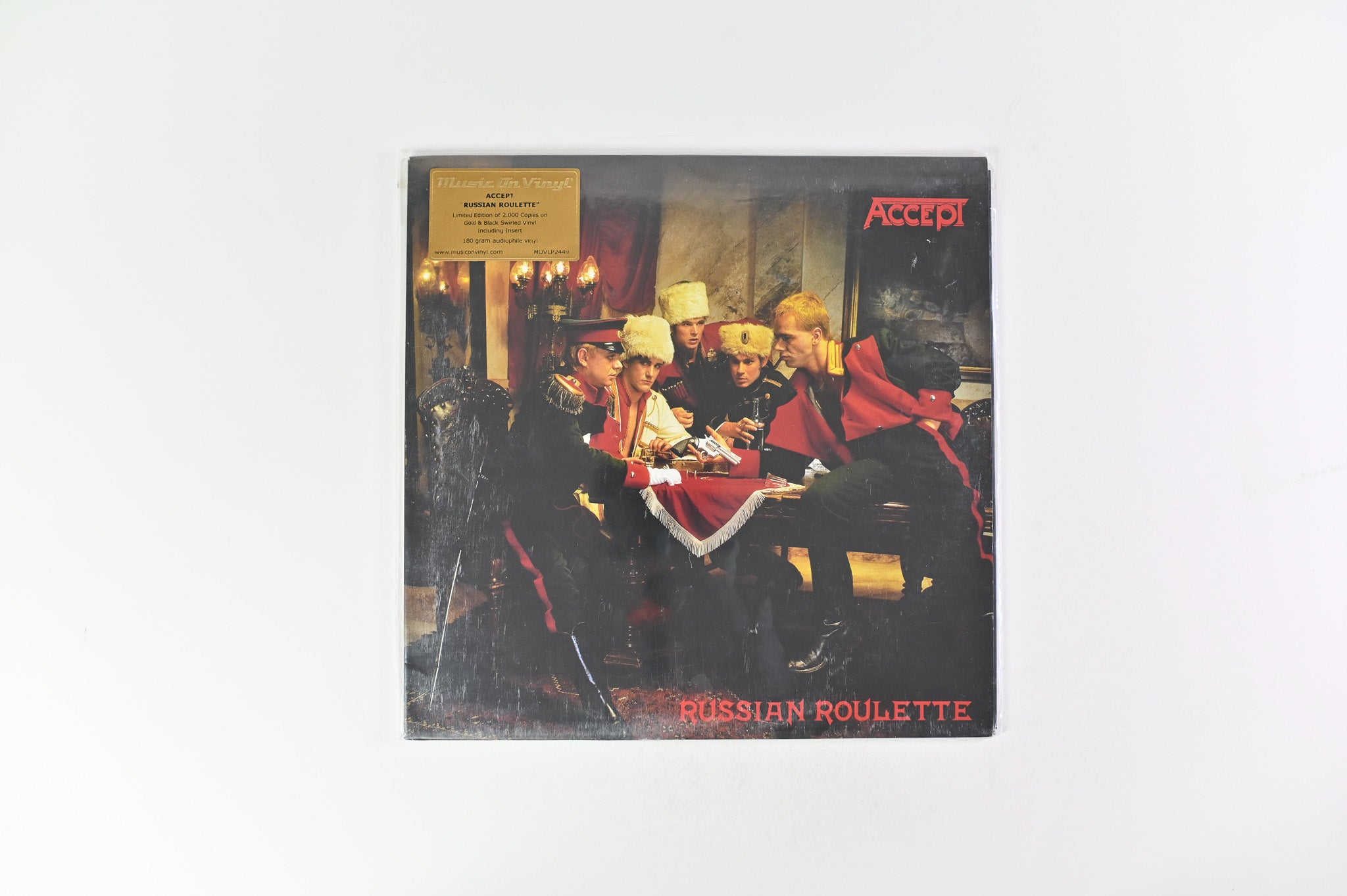 Accept - Russian Roulette on Music on Vinyl Ltd Numbered Gold & Black Swirl Reissue