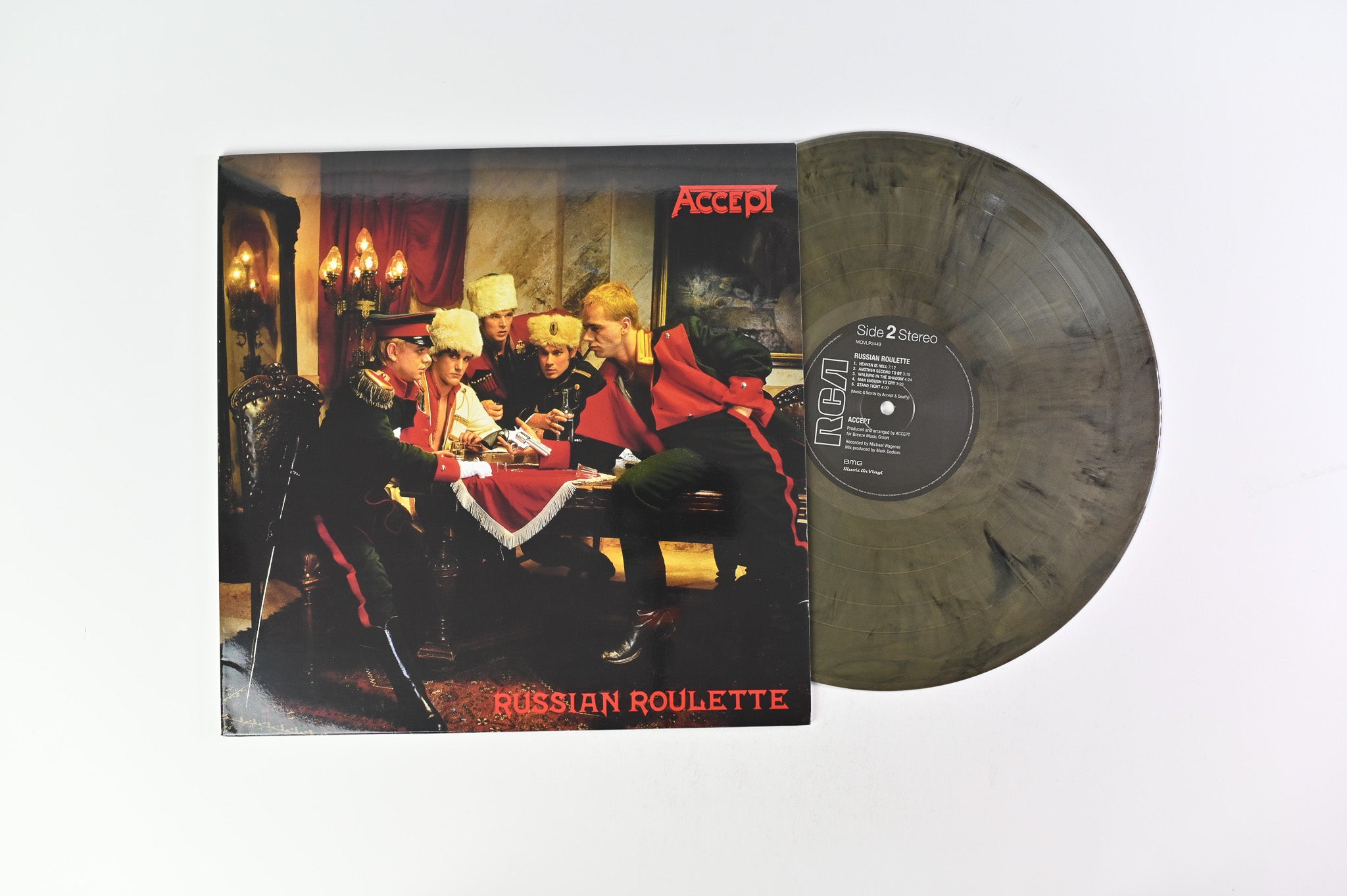 Accept - Russian Roulette on Music on Vinyl Ltd Numbered Gold & Black Swirl Reissue