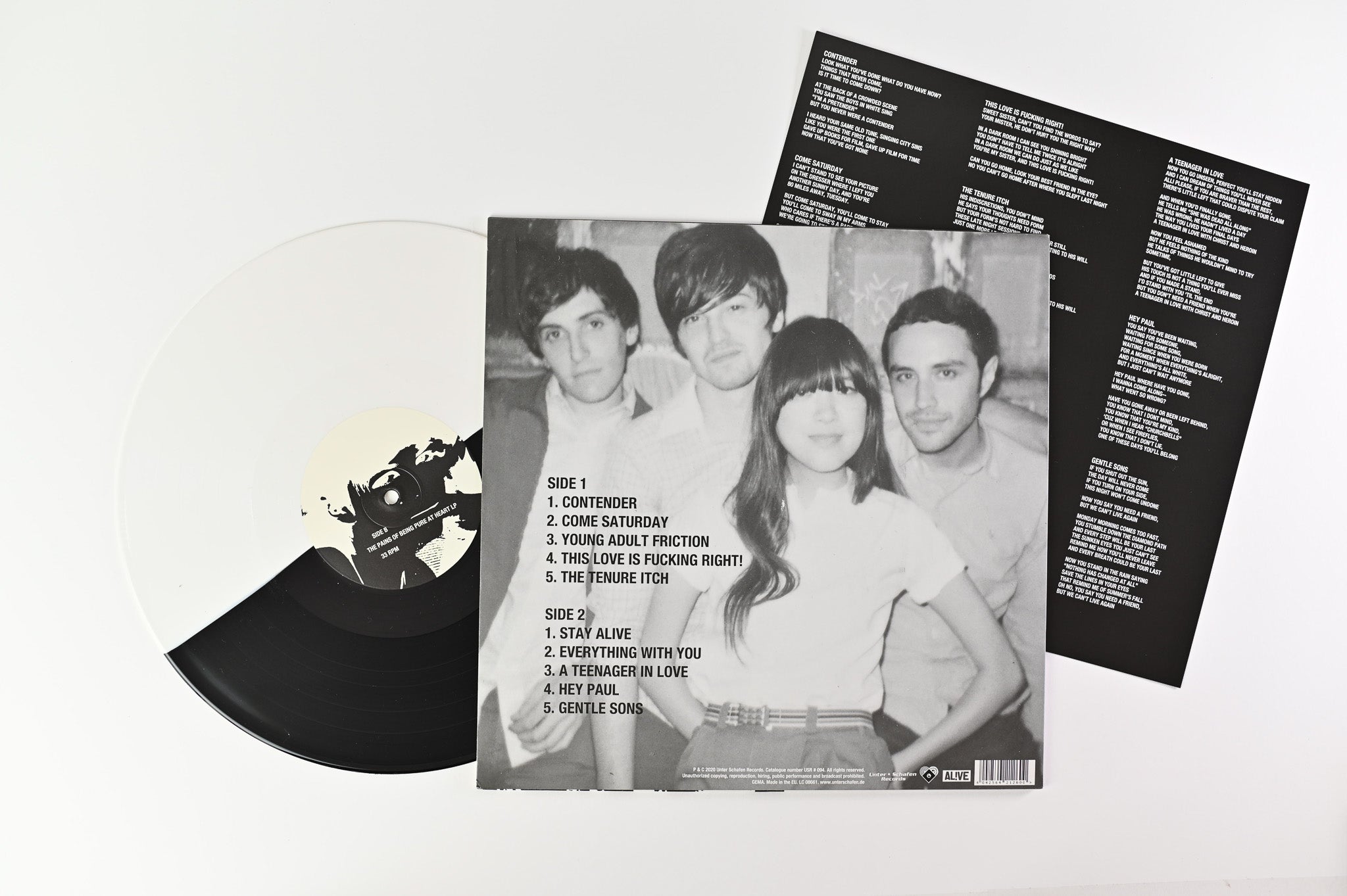 The Pains Of Being Pure At Heart - The Pains Of Being Pure At Heart on Unter Schafen Records - Black / White Split Vinyl