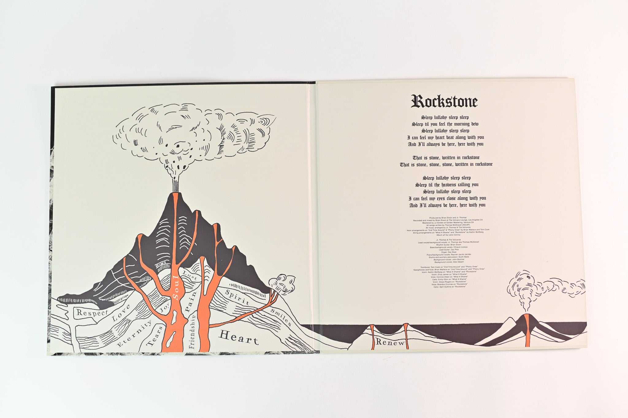 Jr. Thomas & The Volcanos - Rockstone on Colemine Records Orange Lava Vinyl