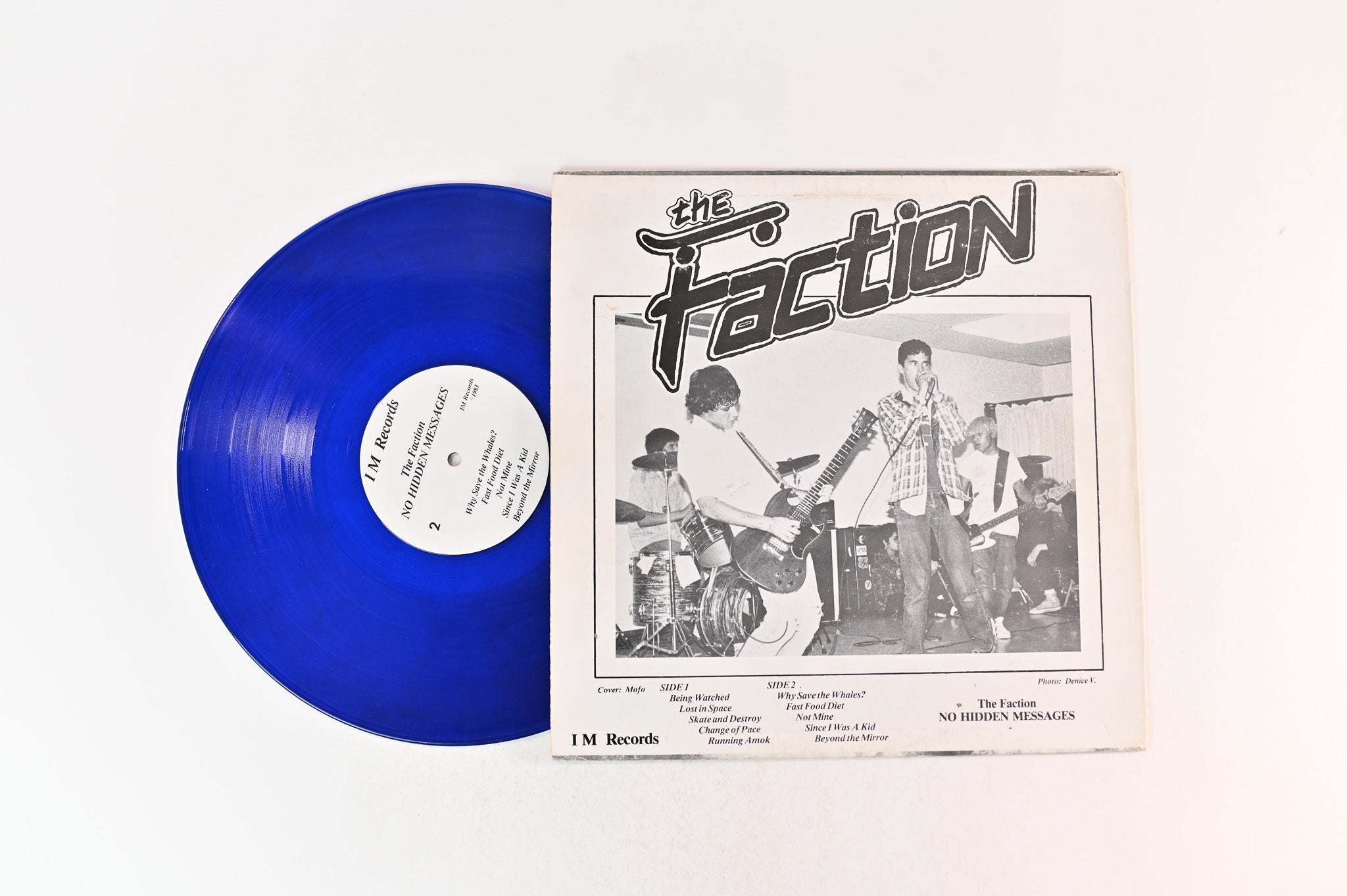 The Faction - No Hidden Messages on I M Records Blue Vinyl