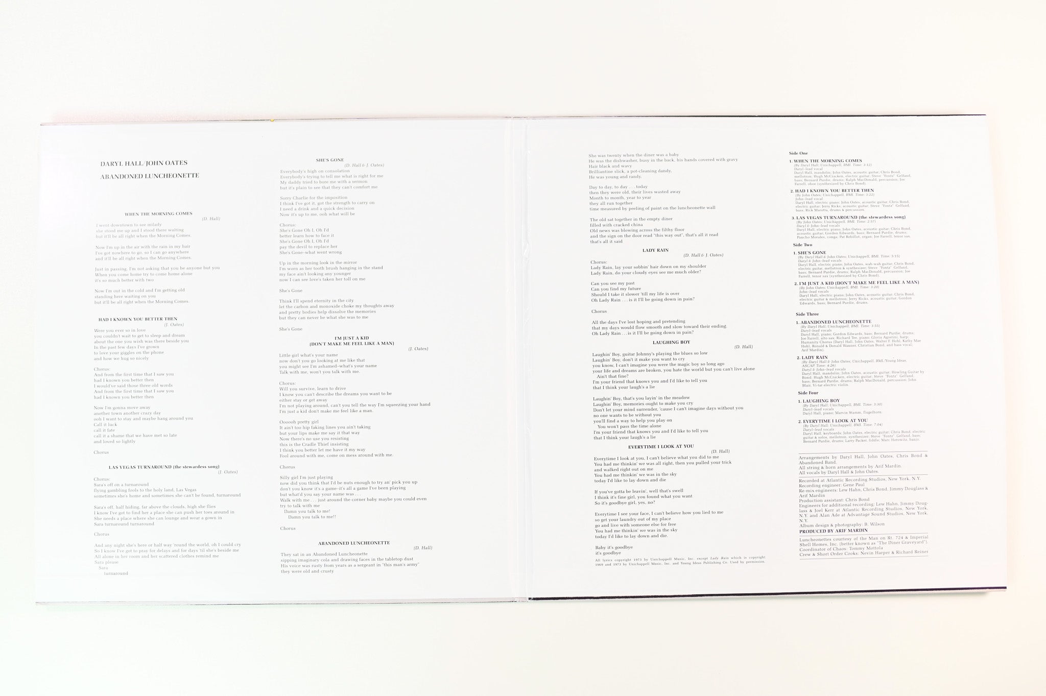 Daryl Hall & John Oates - Abandoned Luncheonette on Analogue Productions - Atlantic 75 Audiophile Series