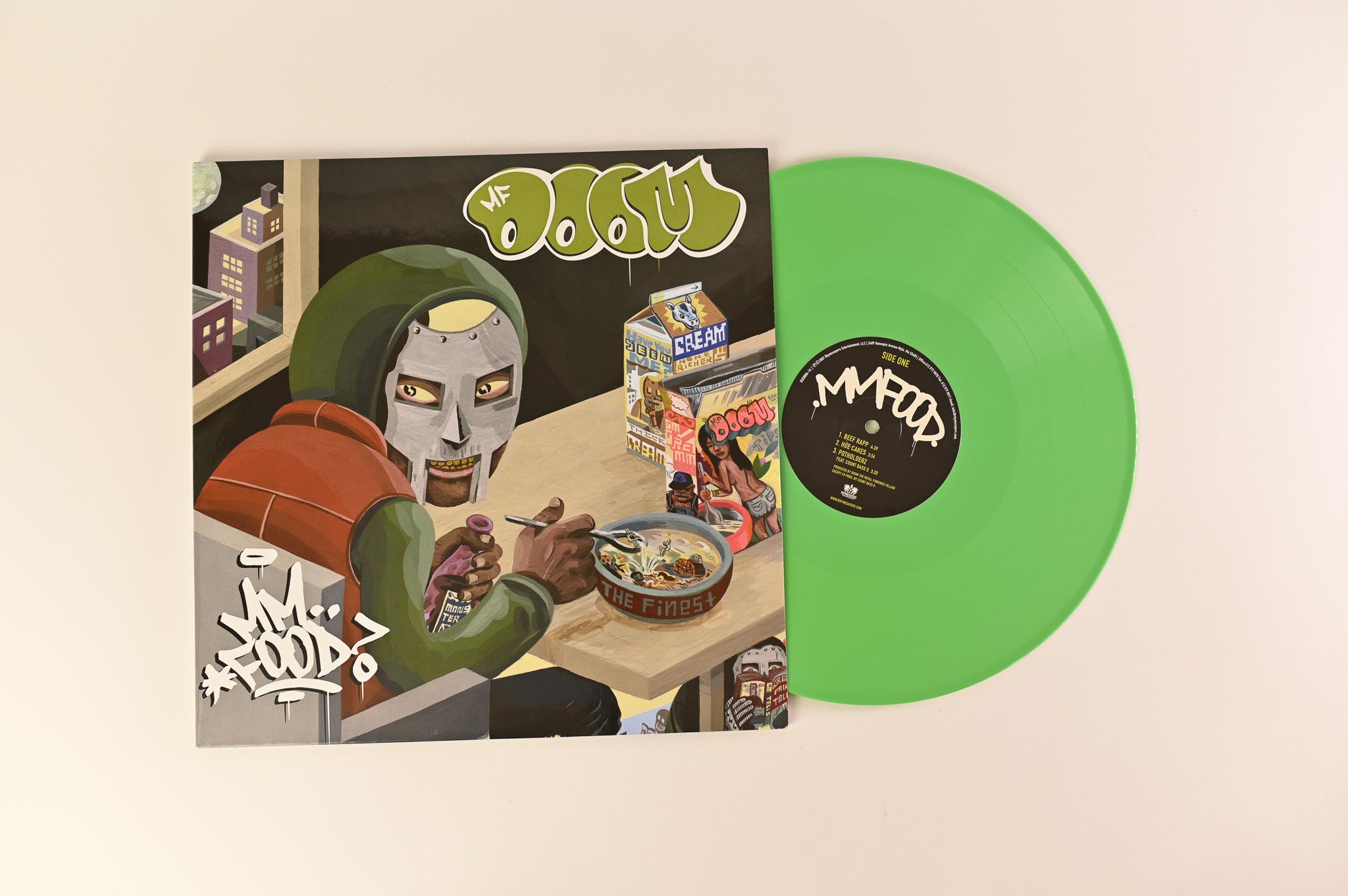 MF Doom - MM..Food on Rhymesayers Entertainment - Green & White Vinyl - Vinyl Me, Please Edition