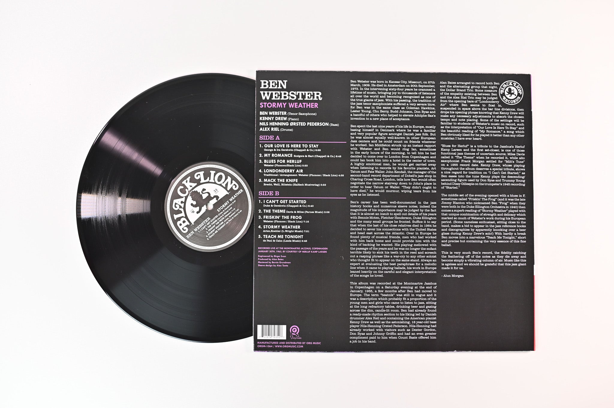 Ben Webster - Stormy Weather on ORG Music / Black Lion Records