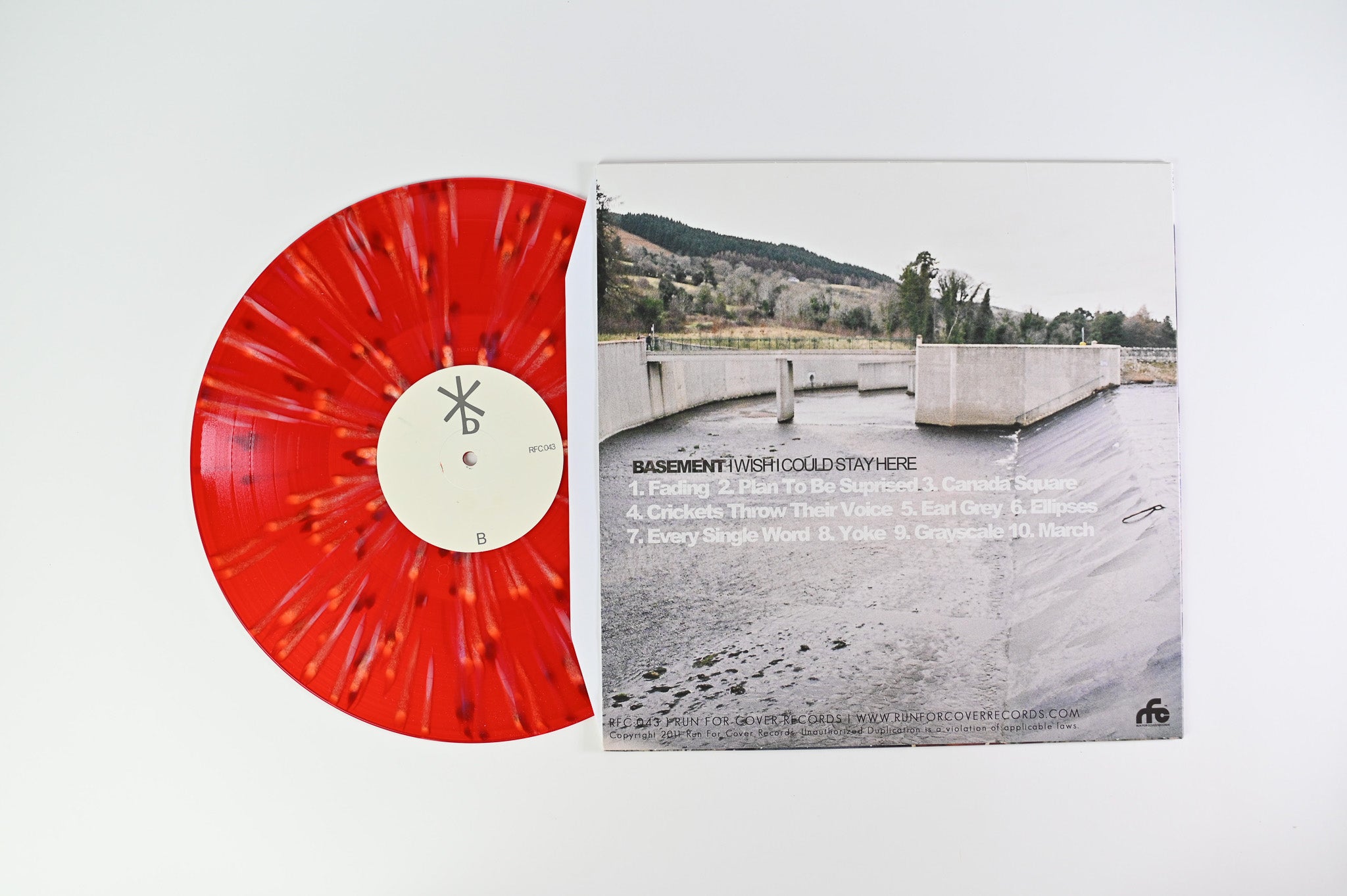 Basement - I Wish I Could Stay Here on Run For Cover Red with Bone & Purple Splatter Repress