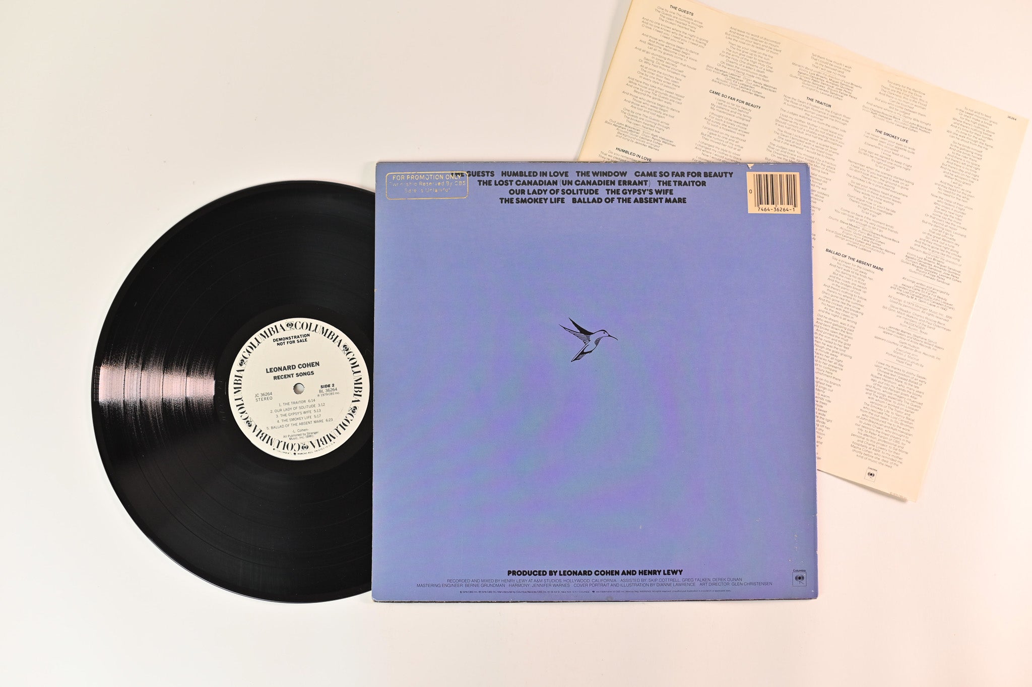 Leonard Cohen - Recent Songs on Columbia - Promo