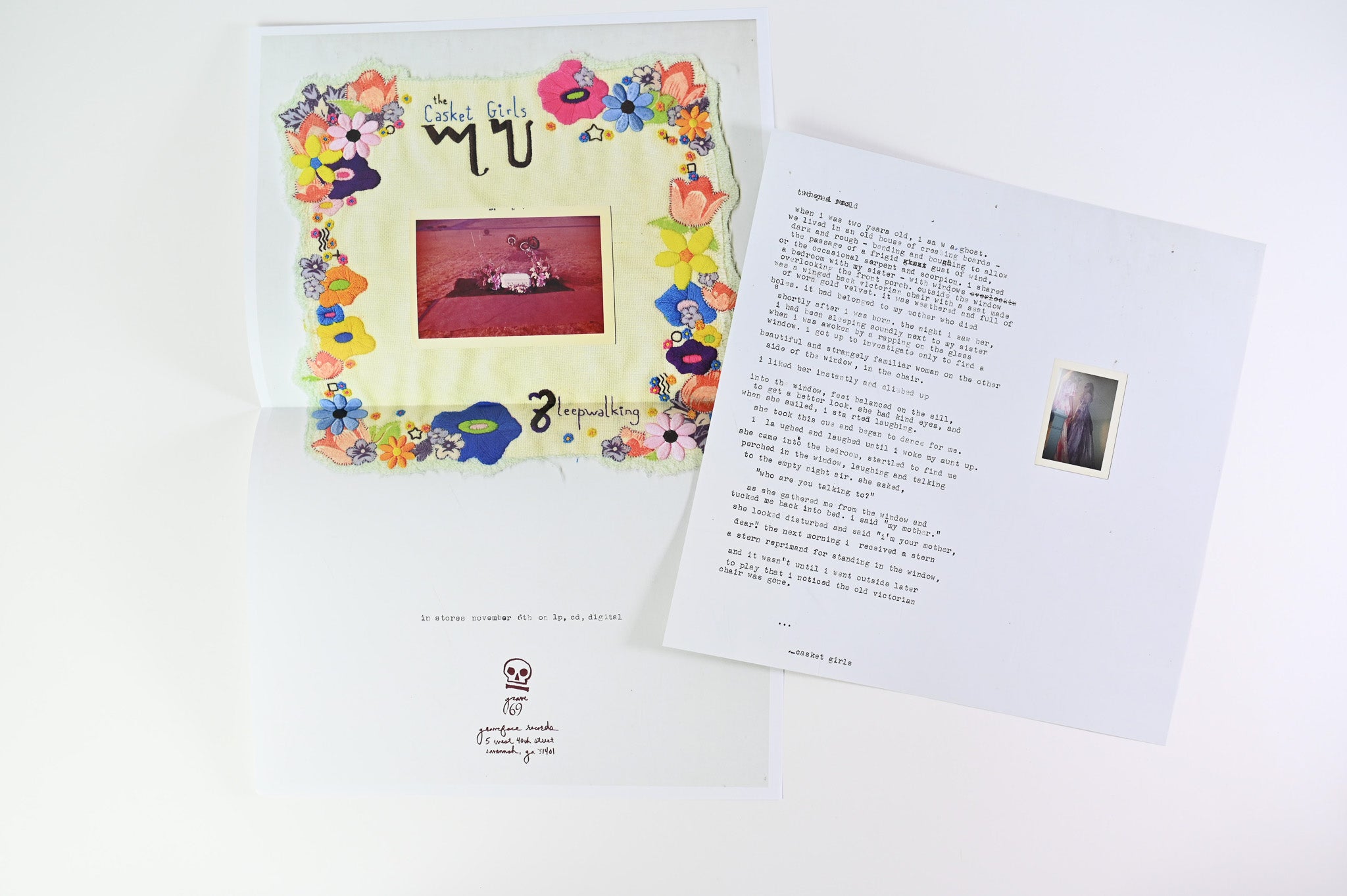 The Casket Girls - Sleepwalking on Graveface Ltd Peaches & Herb Swirl