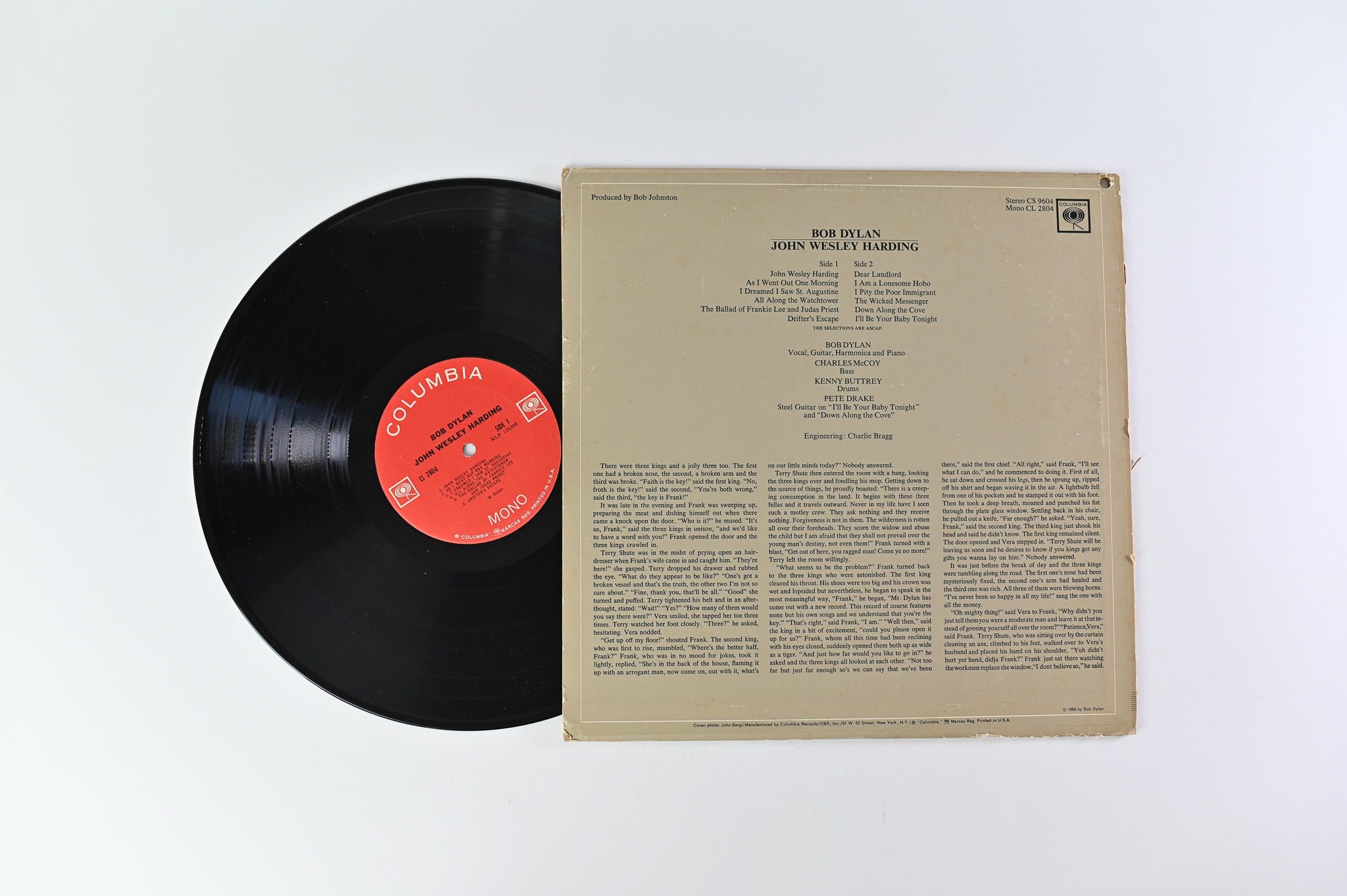 Bob Dylan - John Wesley Harding on Columbia - 2-Eye Mono