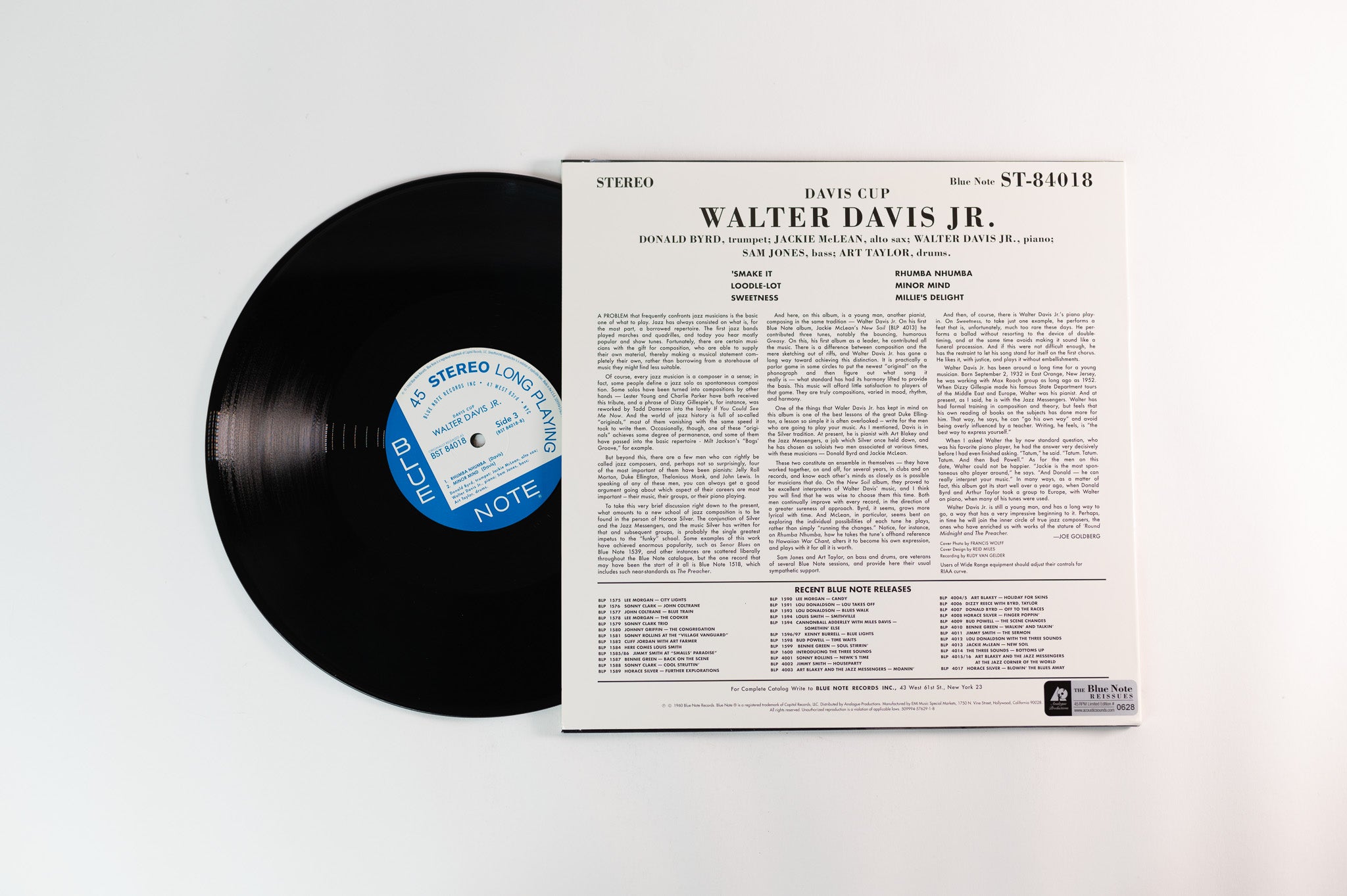 Walter Davis Jr. - Davis Cup on Blue Note Analogue Productions Ltd Numbered 45 RPM Reissue